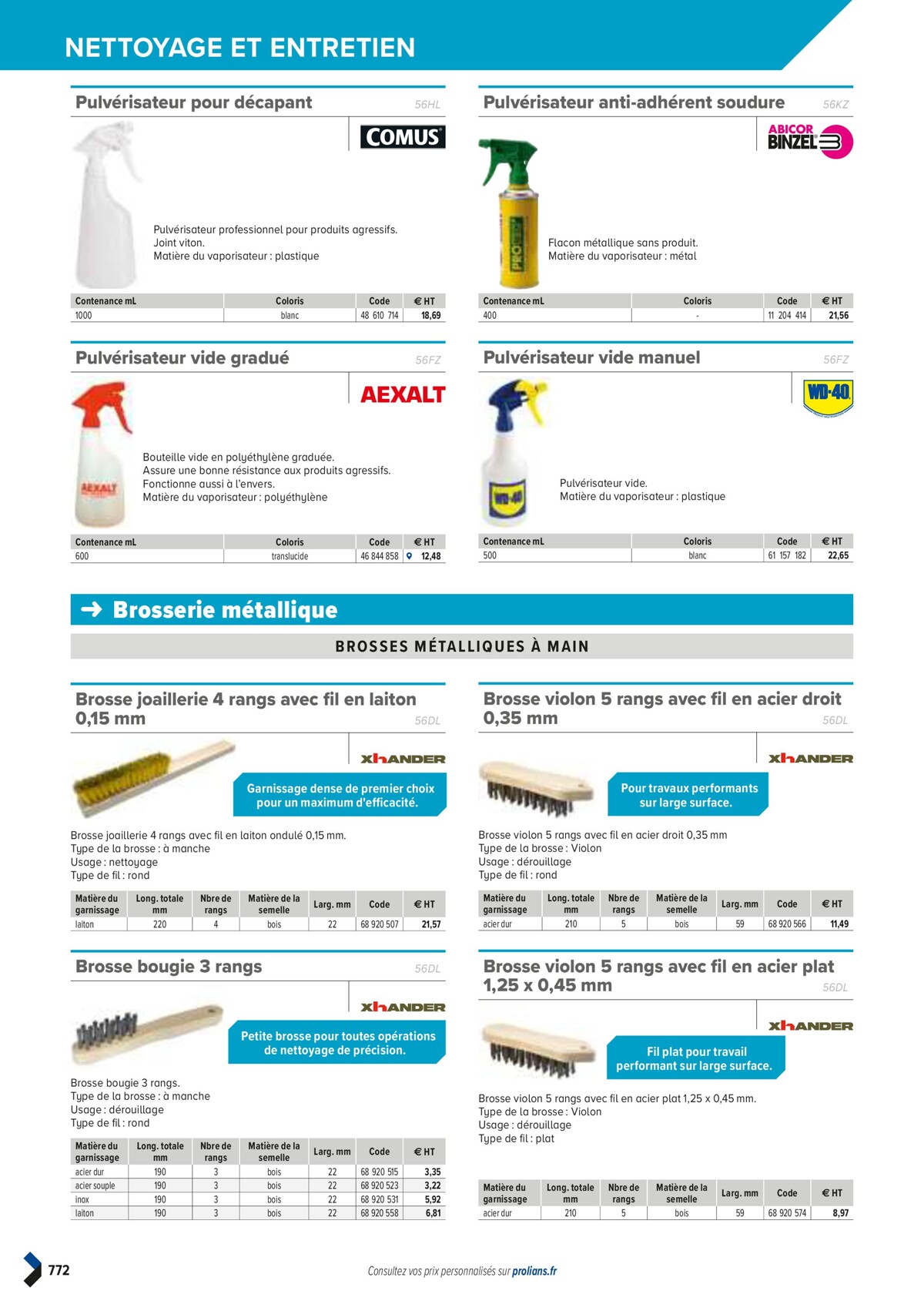 Catalogue PRO&DISPO L'OFFRE 100% STOCK DE PROLIANS, page 00774