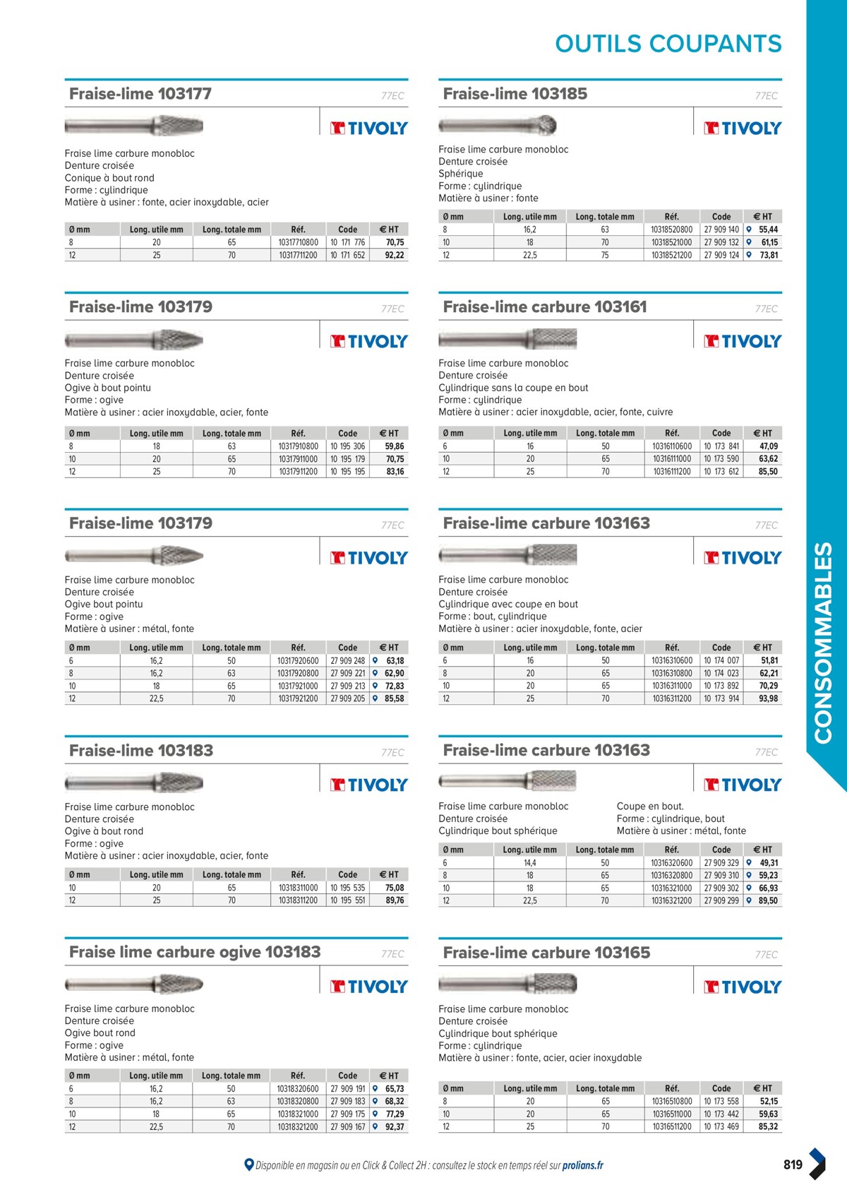 Catalogue PRO&DISPO L'OFFRE 100% STOCK DE PROLIANS, page 00821