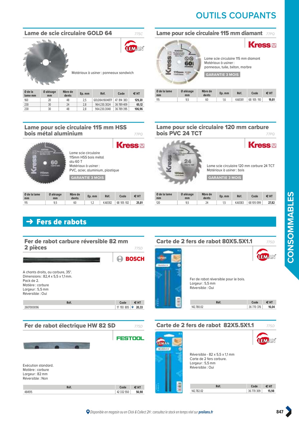 Catalogue PRO&DISPO L'OFFRE 100% STOCK DE PROLIANS, page 00849