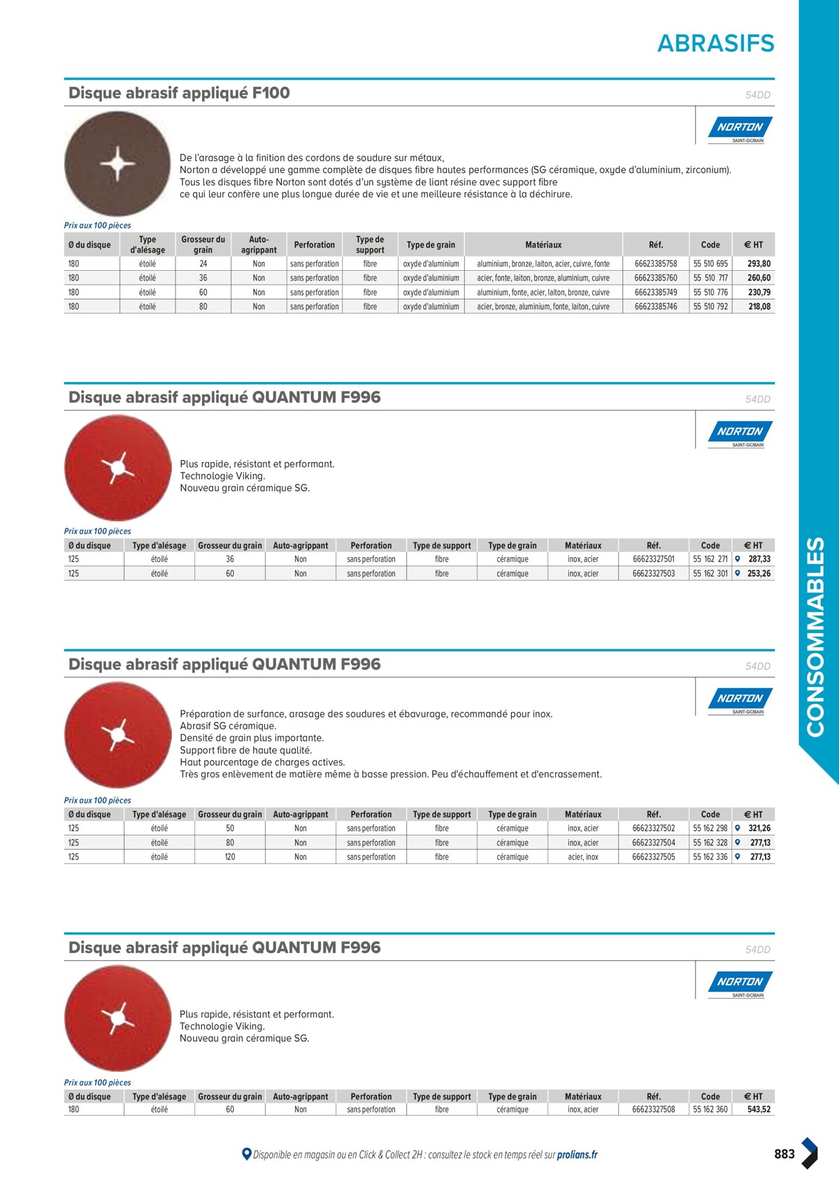 Catalogue PRO&DISPO L'OFFRE 100% STOCK DE PROLIANS, page 00885