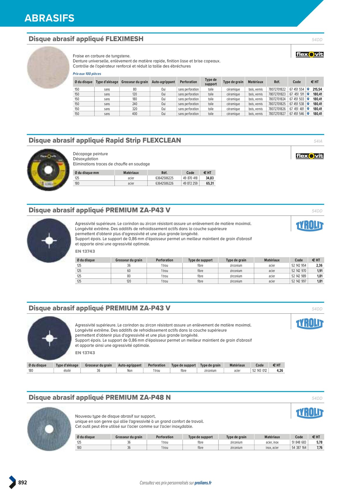 Catalogue PRO&DISPO L'OFFRE 100% STOCK DE PROLIANS, page 00894