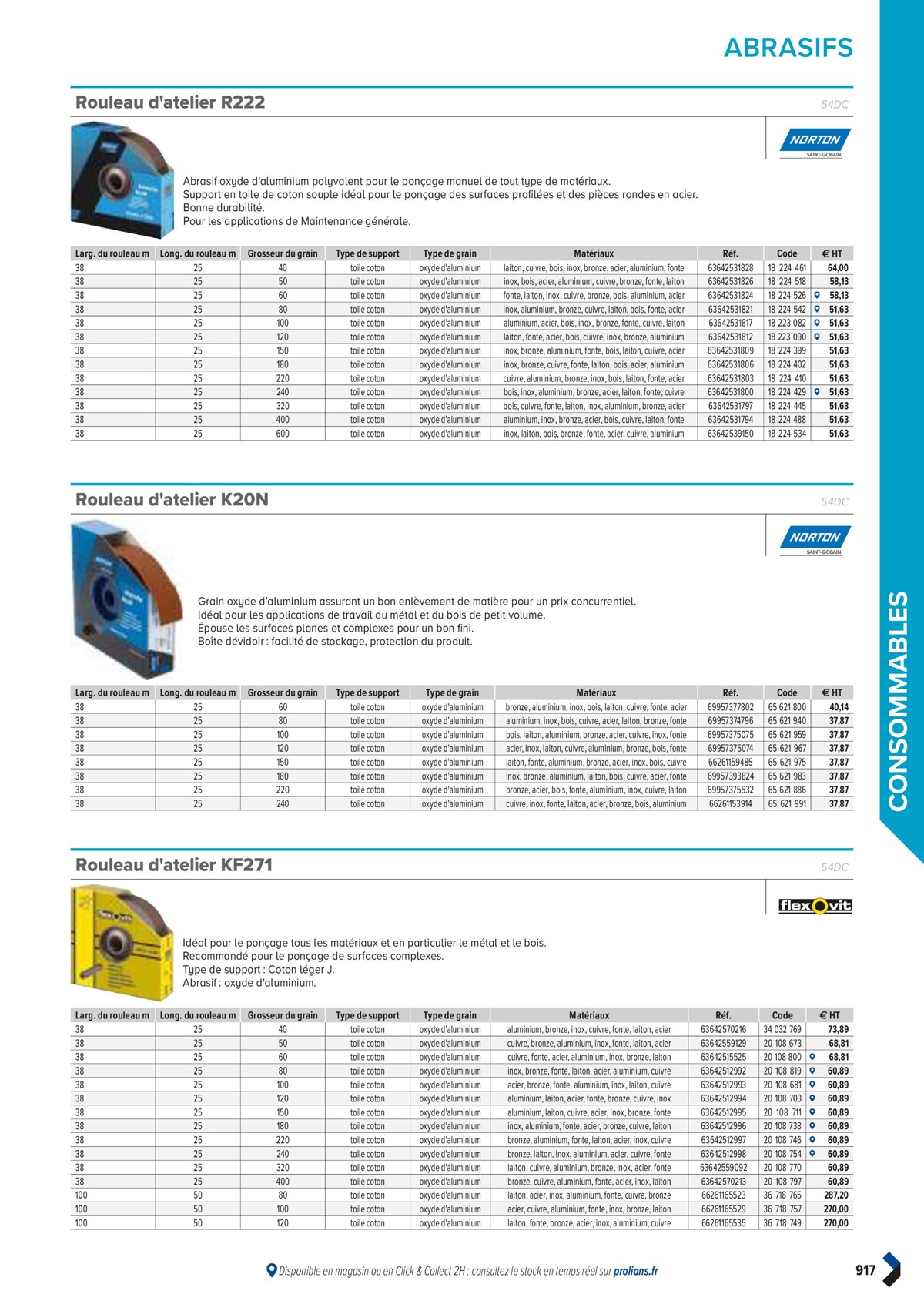 Catalogue PRO&DISPO L'OFFRE 100% STOCK DE PROLIANS, page 00919