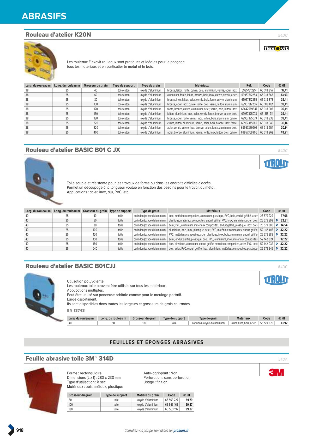 Catalogue PRO&DISPO L'OFFRE 100% STOCK DE PROLIANS, page 00920