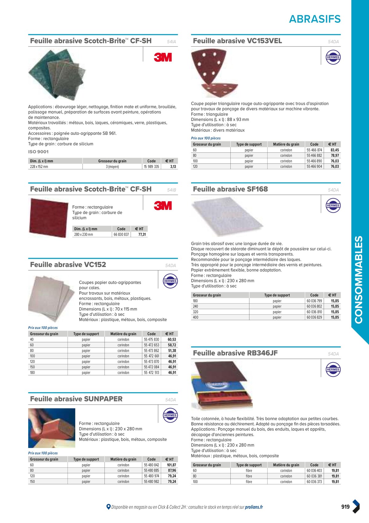 Catalogue PRO&DISPO L'OFFRE 100% STOCK DE PROLIANS, page 00921