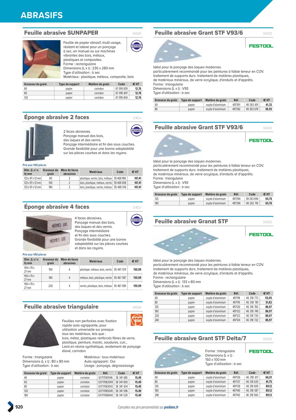 Catalogue PRO&DISPO L'OFFRE 100% STOCK DE PROLIANS, page 00922