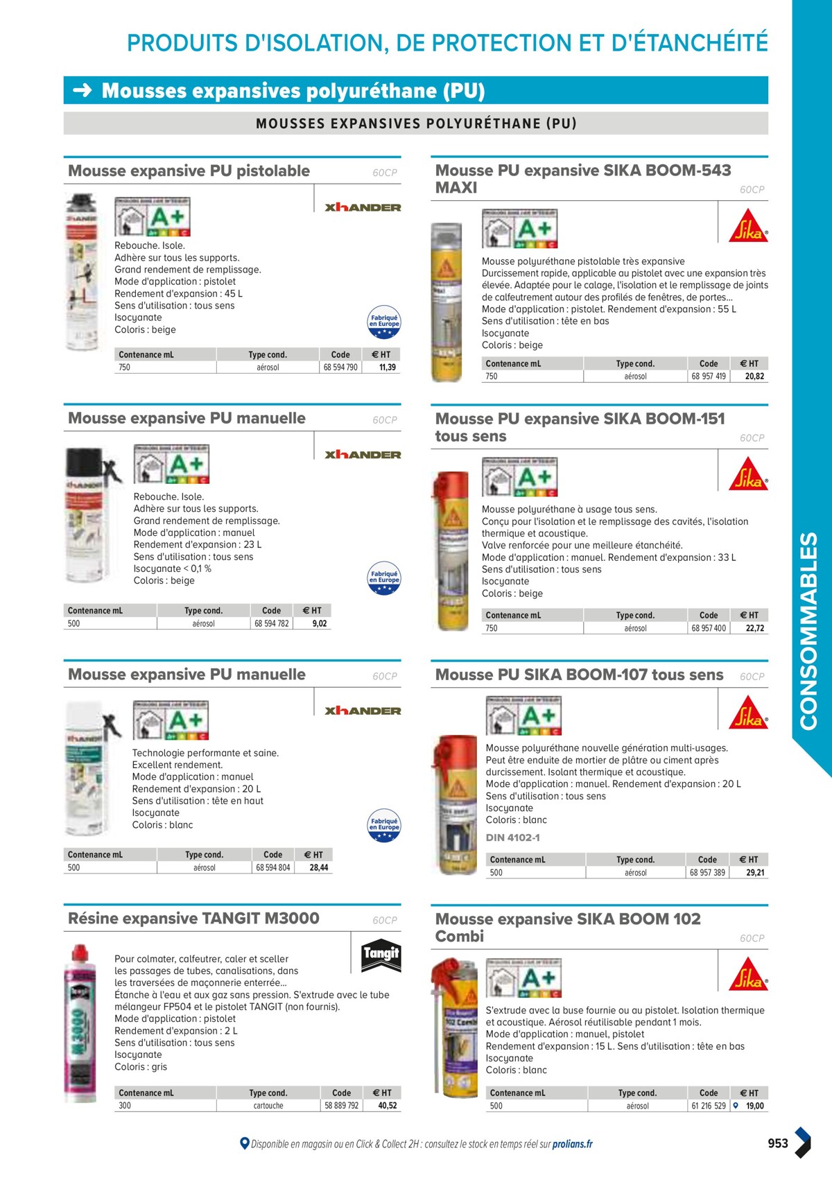 Catalogue PRO&DISPO L'OFFRE 100% STOCK DE PROLIANS, page 00955