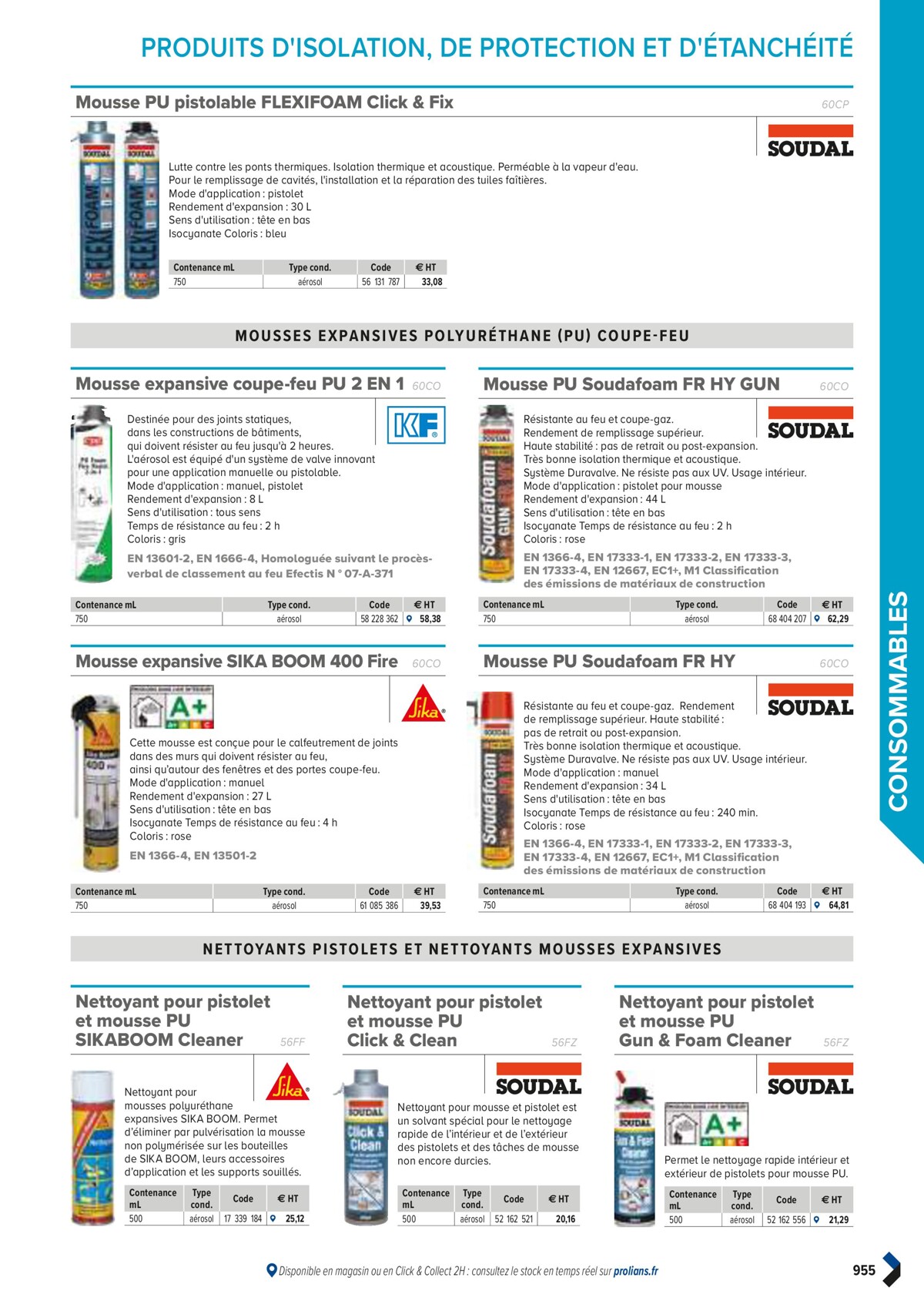 Catalogue PRO&DISPO L'OFFRE 100% STOCK DE PROLIANS, page 00957