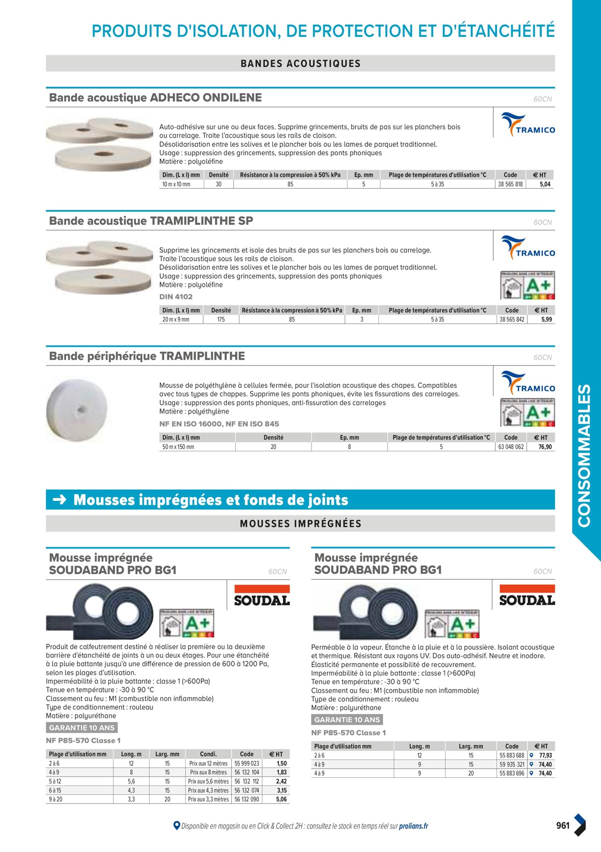 Catalogue PRO&DISPO L'OFFRE 100% STOCK DE PROLIANS, page 00963