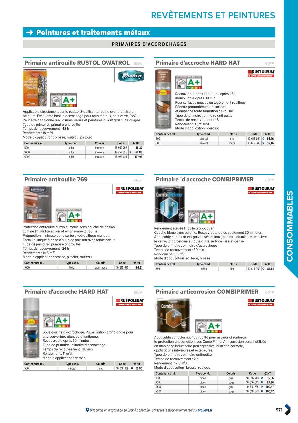 Catalogue PRO&DISPO L'OFFRE 100% STOCK DE PROLIANS, page 00973