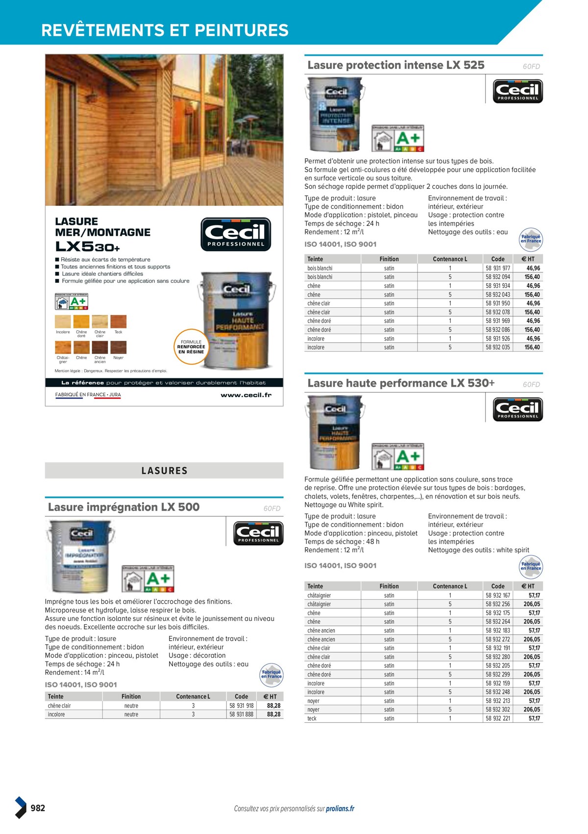 Catalogue PRO&DISPO L'OFFRE 100% STOCK DE PROLIANS, page 00984