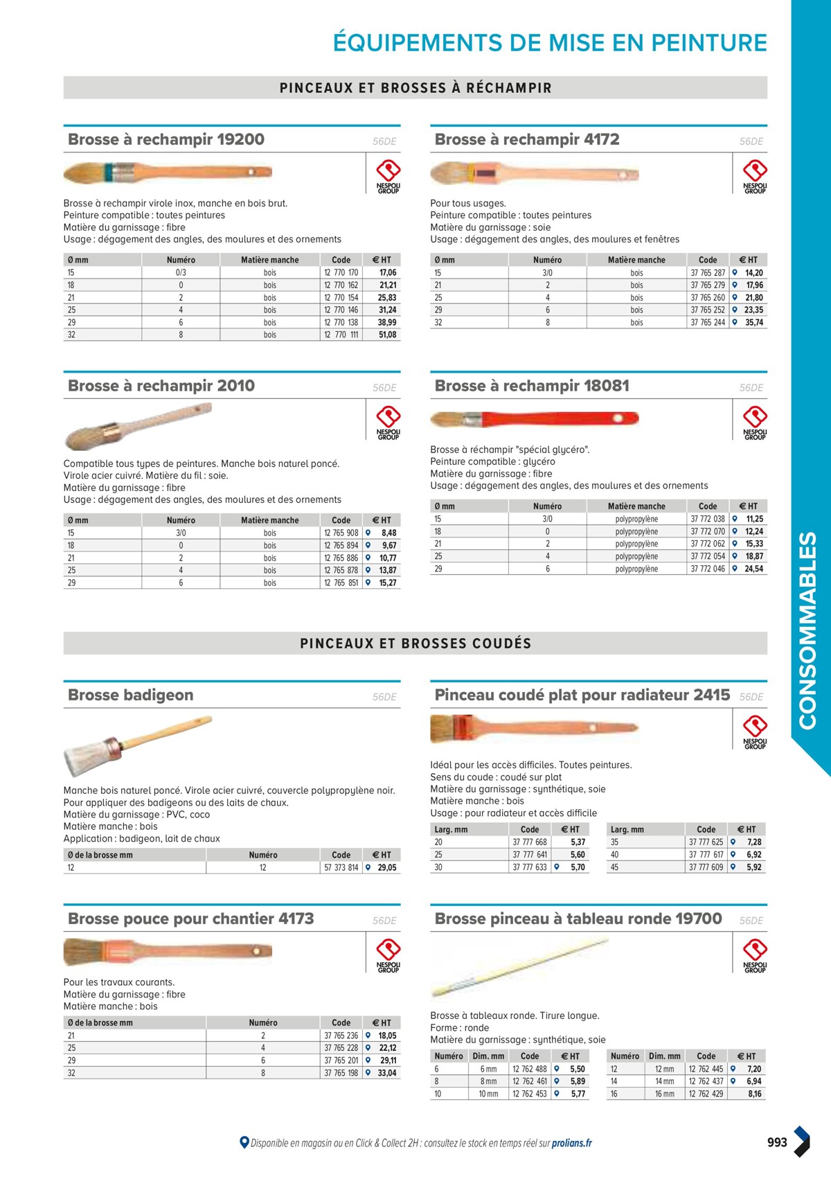 Catalogue PRO&DISPO L'OFFRE 100% STOCK DE PROLIANS, page 00995