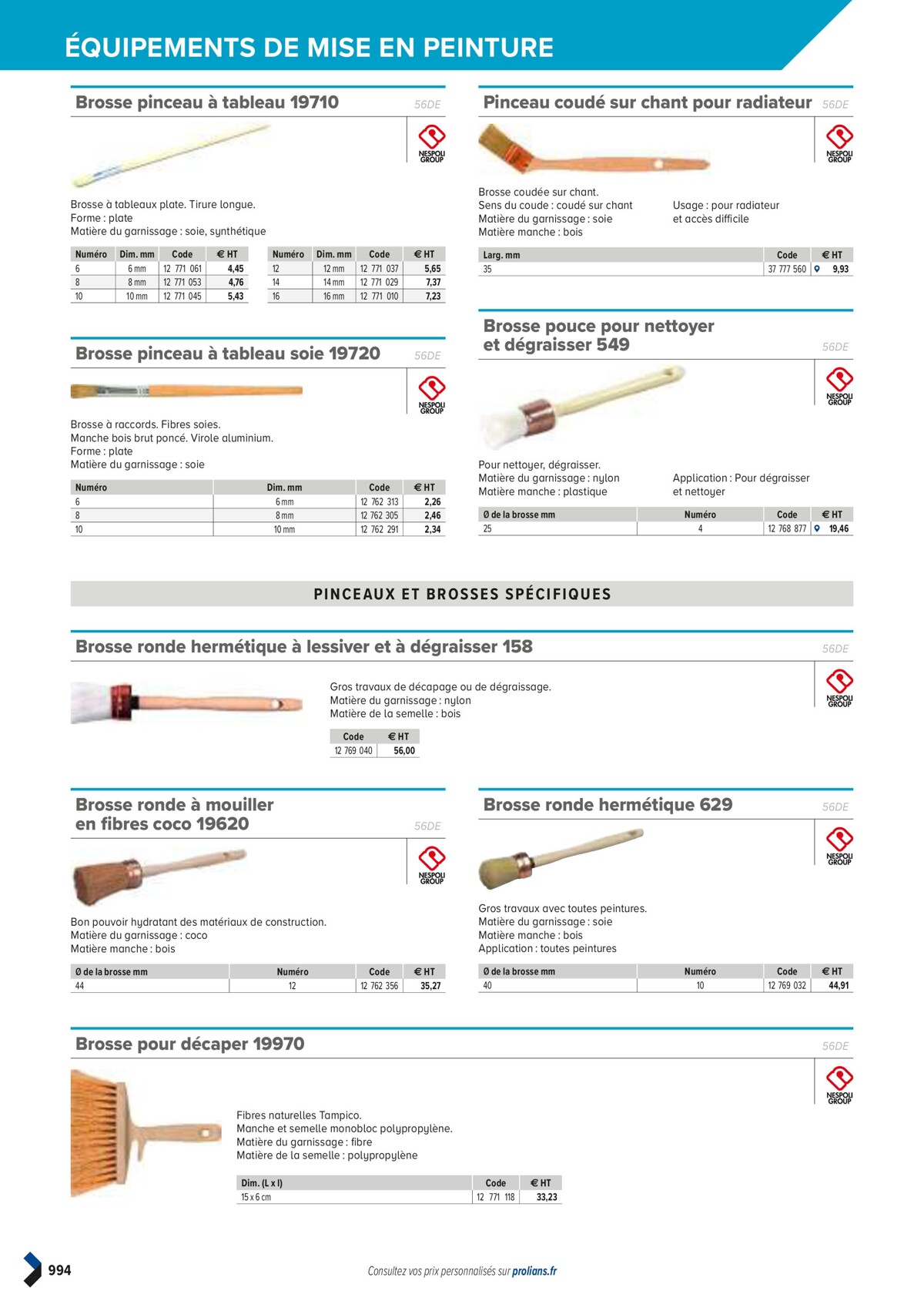 Catalogue PRO&DISPO L'OFFRE 100% STOCK DE PROLIANS, page 00996