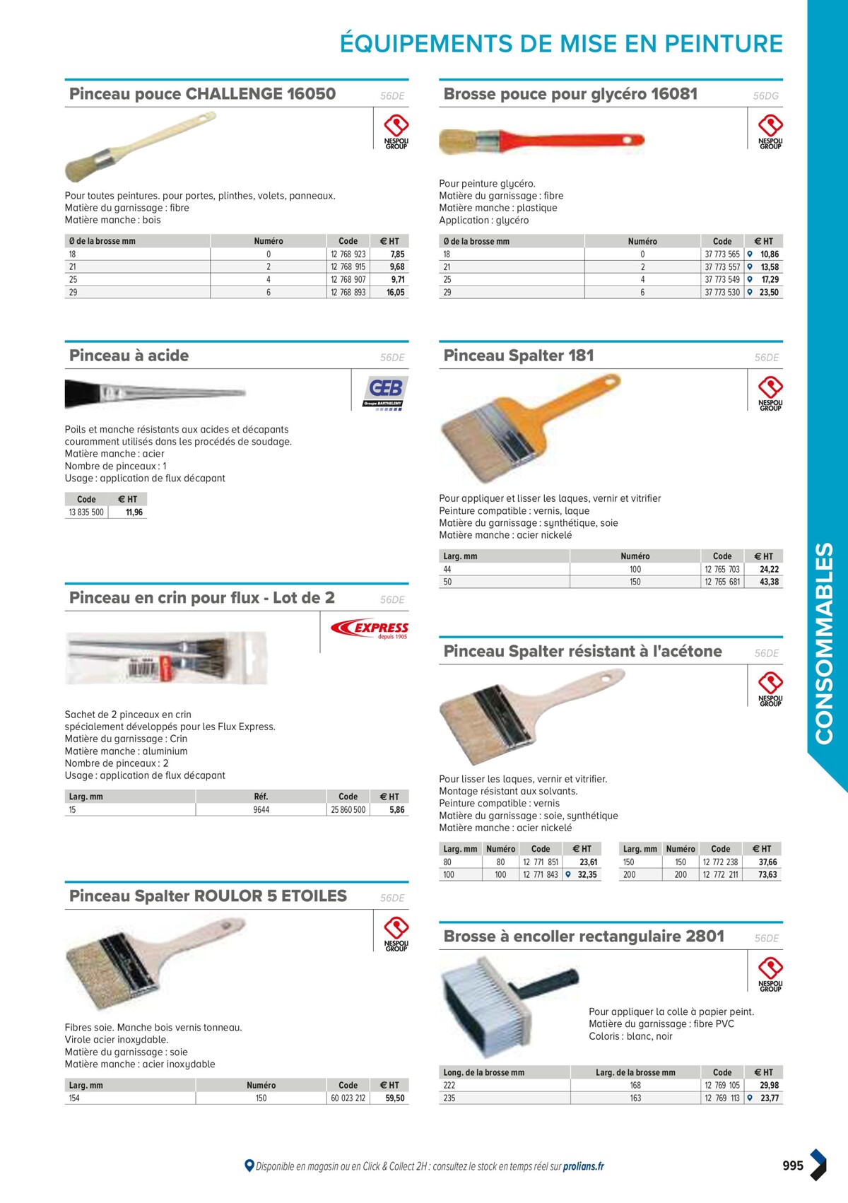 Catalogue PRO&DISPO L'OFFRE 100% STOCK DE PROLIANS, page 00997