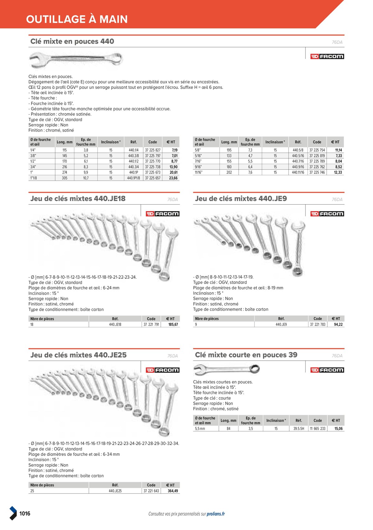 Catalogue PRO&DISPO L'OFFRE 100% STOCK DE PROLIANS, page 01018