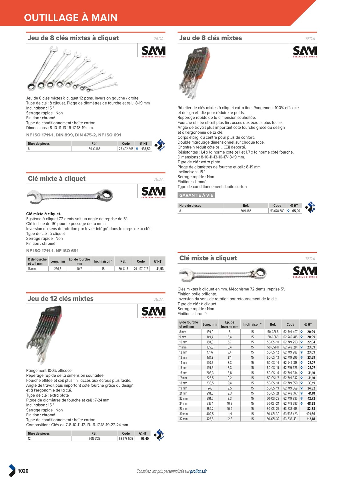 Catalogue PRO&DISPO L'OFFRE 100% STOCK DE PROLIANS, page 01022