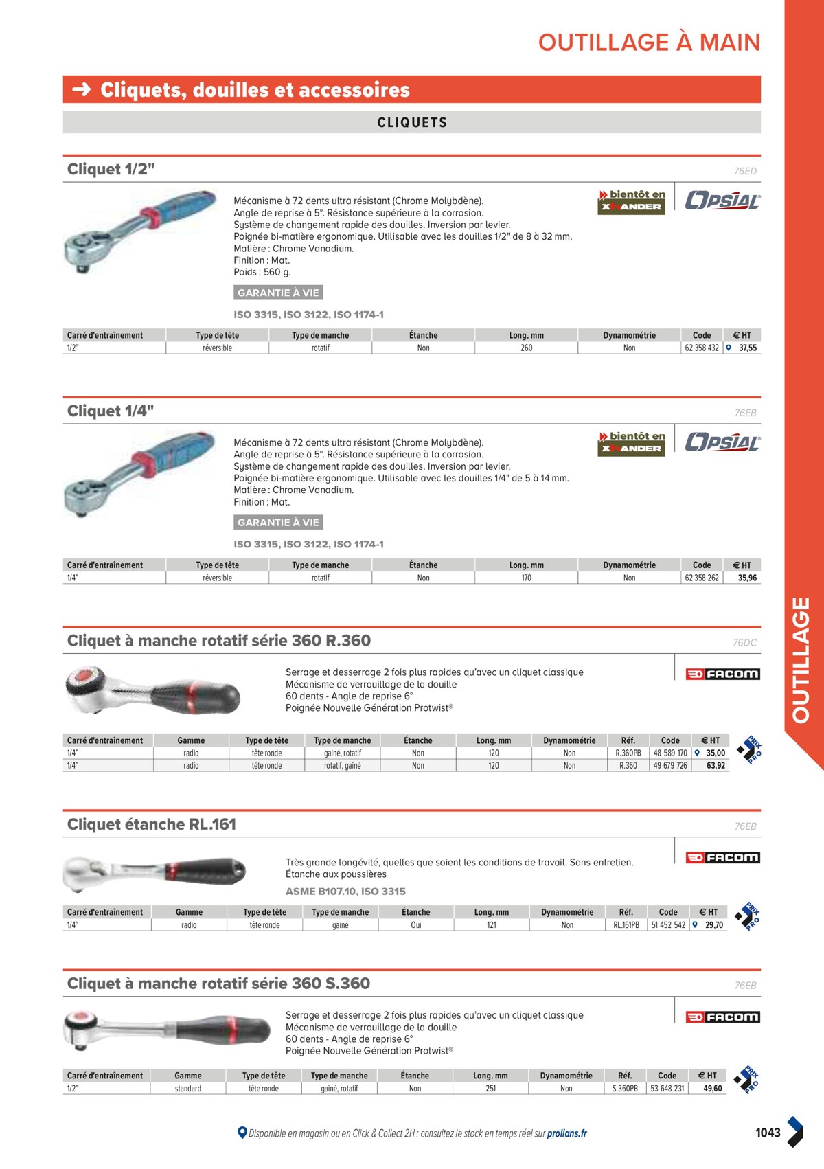 Catalogue PRO&DISPO L'OFFRE 100% STOCK DE PROLIANS, page 01045