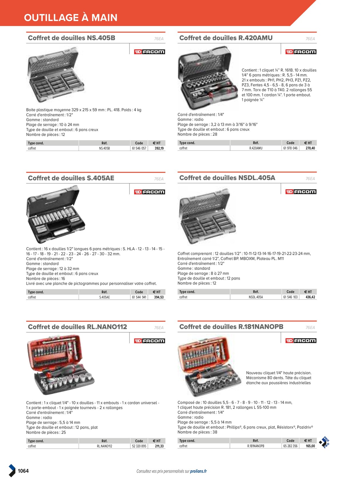 Catalogue PRO&DISPO L'OFFRE 100% STOCK DE PROLIANS, page 01066