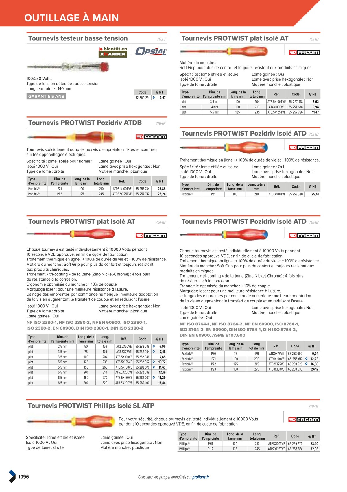 Catalogue PRO&DISPO L'OFFRE 100% STOCK DE PROLIANS, page 01098