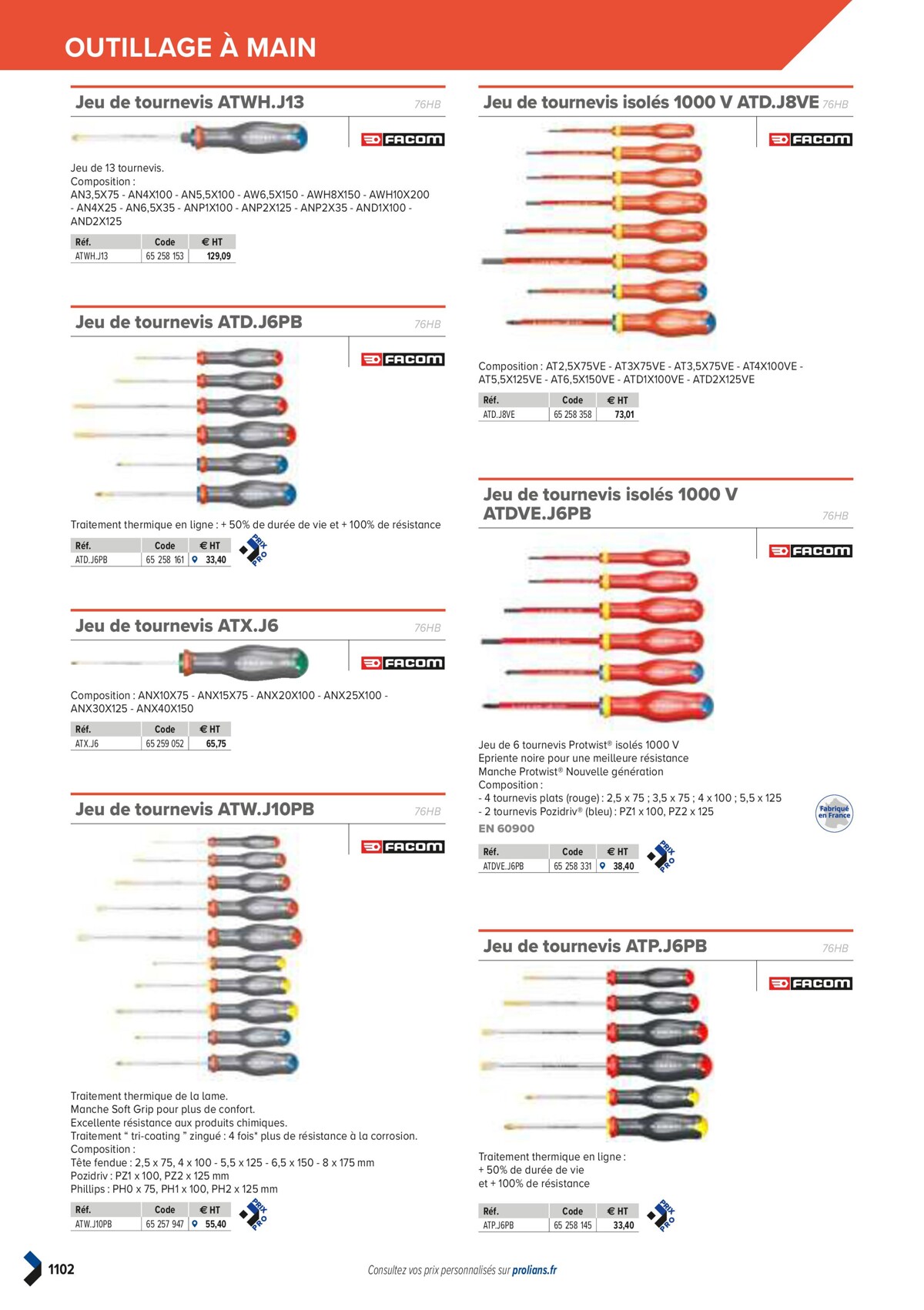 Catalogue PRO&DISPO L'OFFRE 100% STOCK DE PROLIANS, page 01104