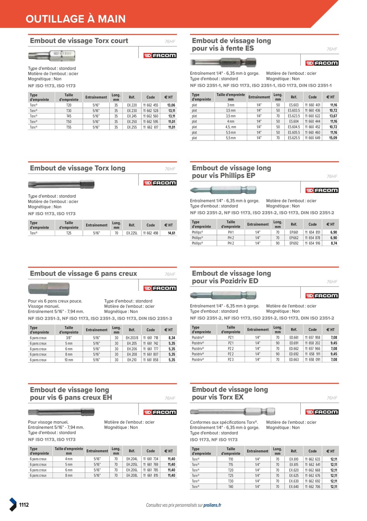 Catalogue PRO&DISPO L'OFFRE 100% STOCK DE PROLIANS, page 01114