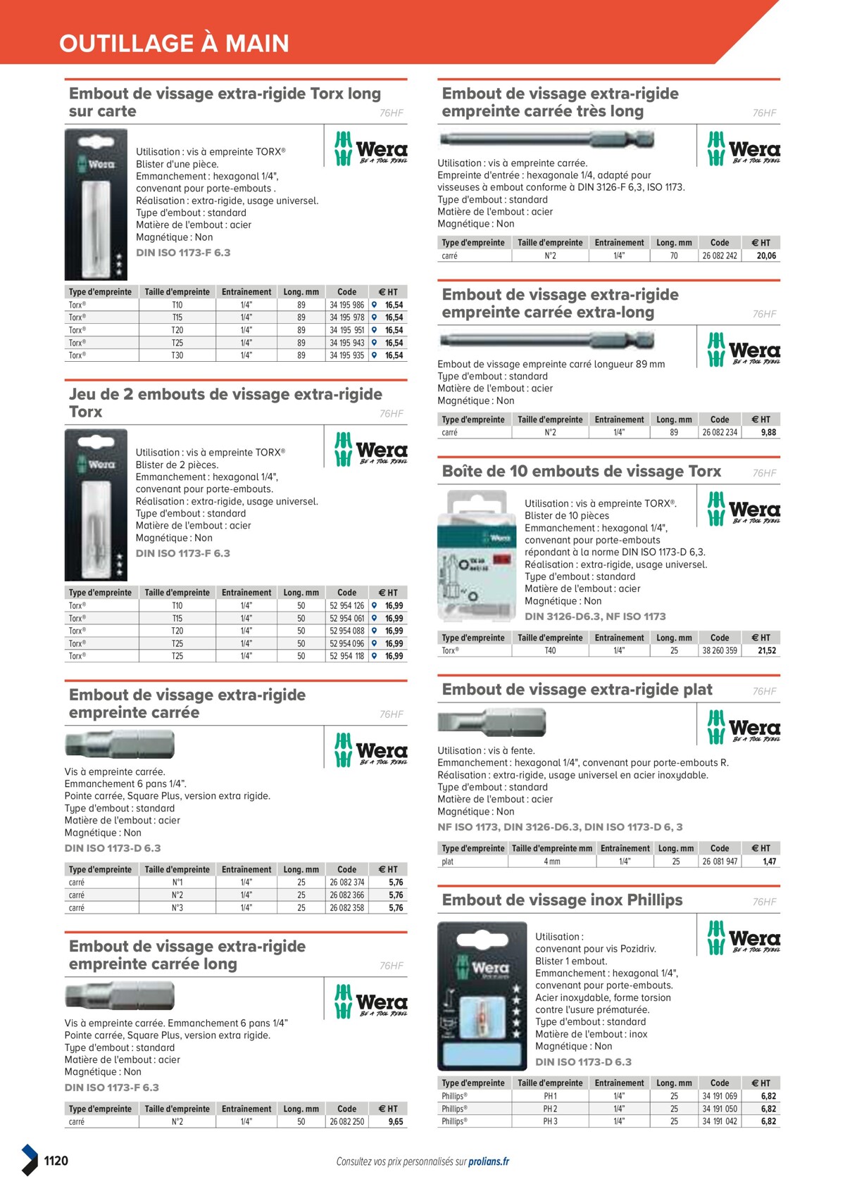 Catalogue PRO&DISPO L'OFFRE 100% STOCK DE PROLIANS, page 01122