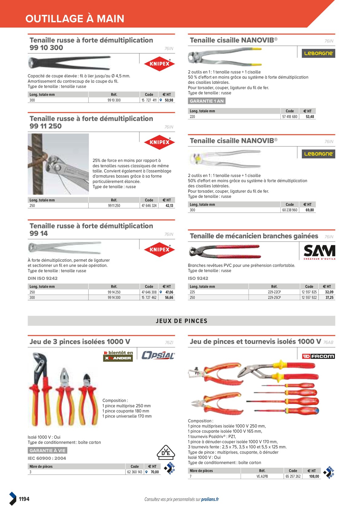 Catalogue PRO&DISPO L'OFFRE 100% STOCK DE PROLIANS, page 01196