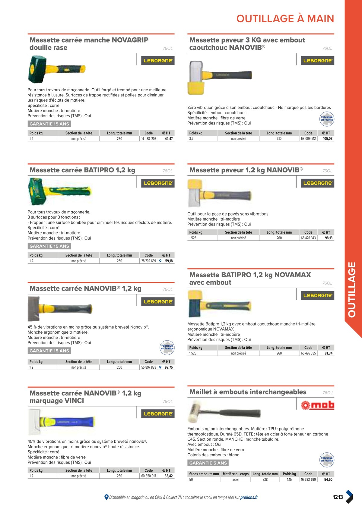 Catalogue PRO&DISPO L'OFFRE 100% STOCK DE PROLIANS, page 01215