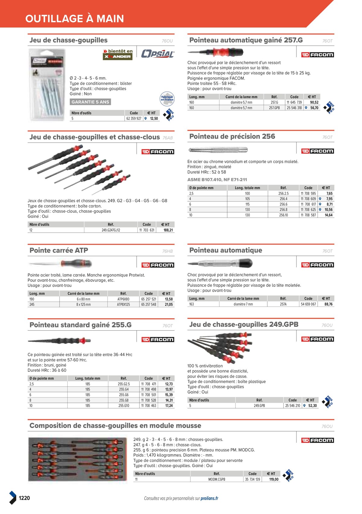 Catalogue PRO&DISPO L'OFFRE 100% STOCK DE PROLIANS, page 01222