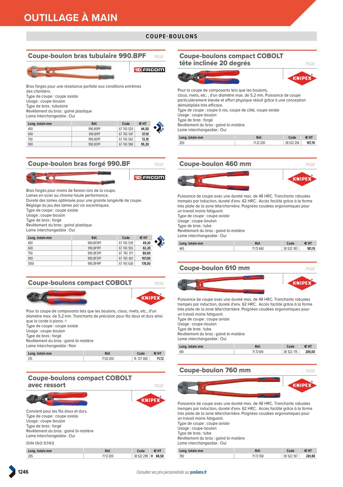 Catalogue PRO&DISPO L'OFFRE 100% STOCK DE PROLIANS, page 01248