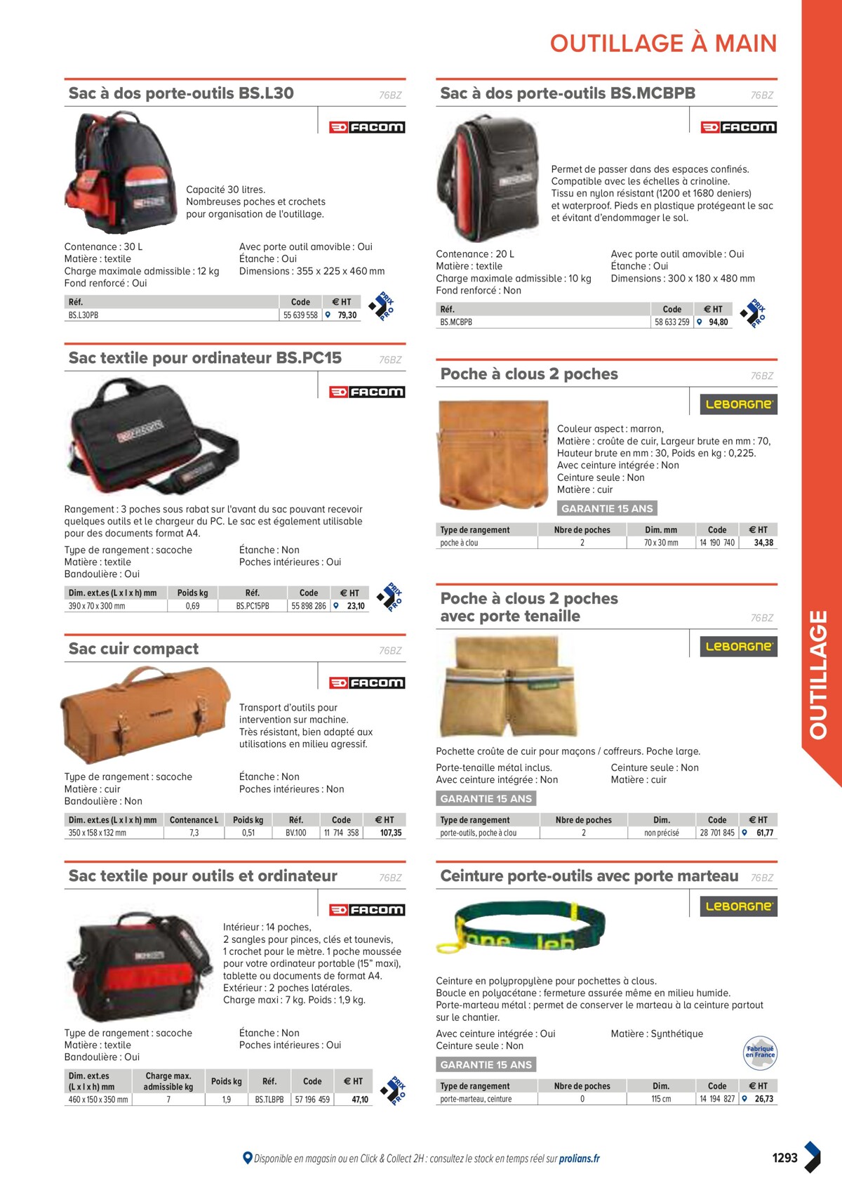 Catalogue PRO&DISPO L'OFFRE 100% STOCK DE PROLIANS, page 01295