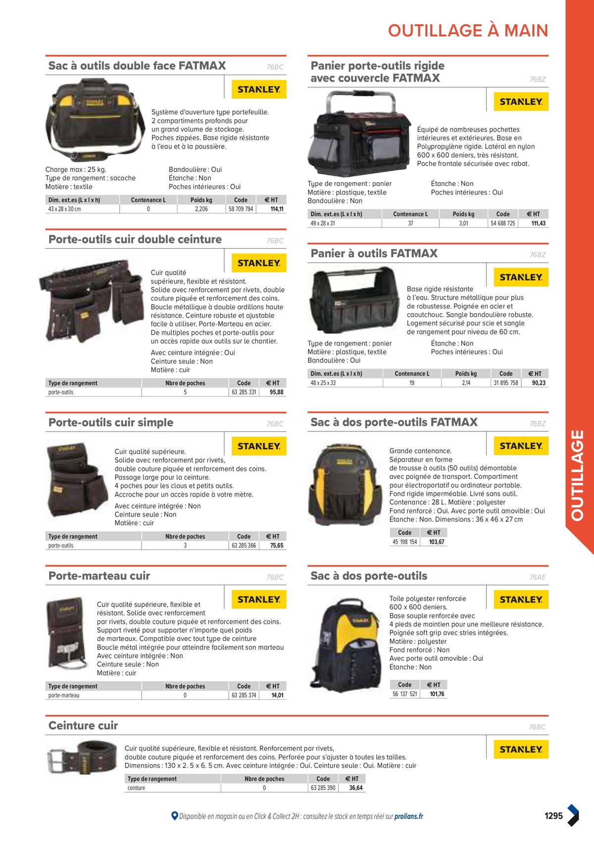 Catalogue PRO&DISPO L'OFFRE 100% STOCK DE PROLIANS, page 01297