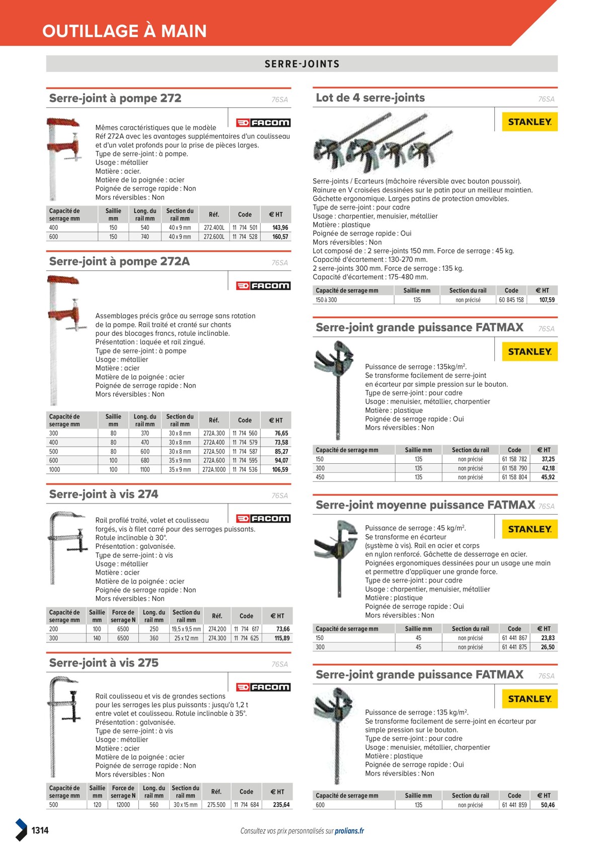 Catalogue PRO&DISPO L'OFFRE 100% STOCK DE PROLIANS, page 01316