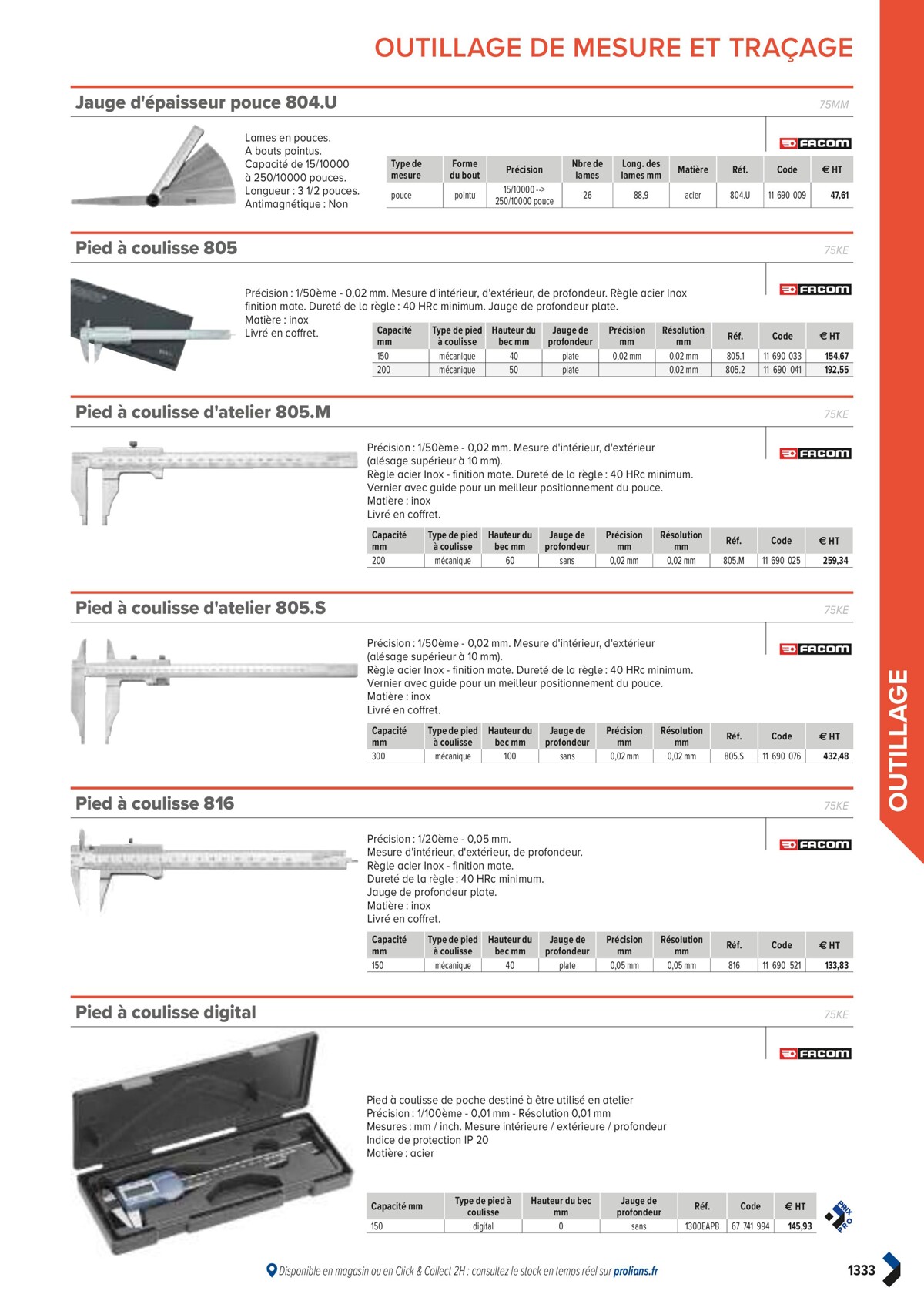 Catalogue PRO&DISPO L'OFFRE 100% STOCK DE PROLIANS, page 01335