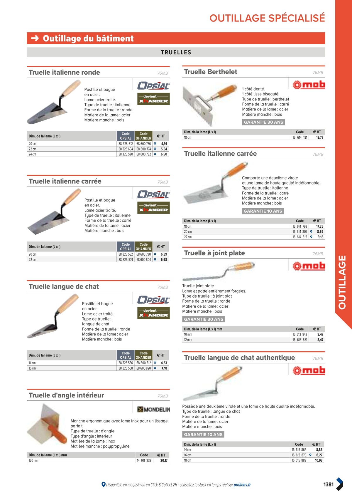 Catalogue PRO&DISPO L'OFFRE 100% STOCK DE PROLIANS, page 01383