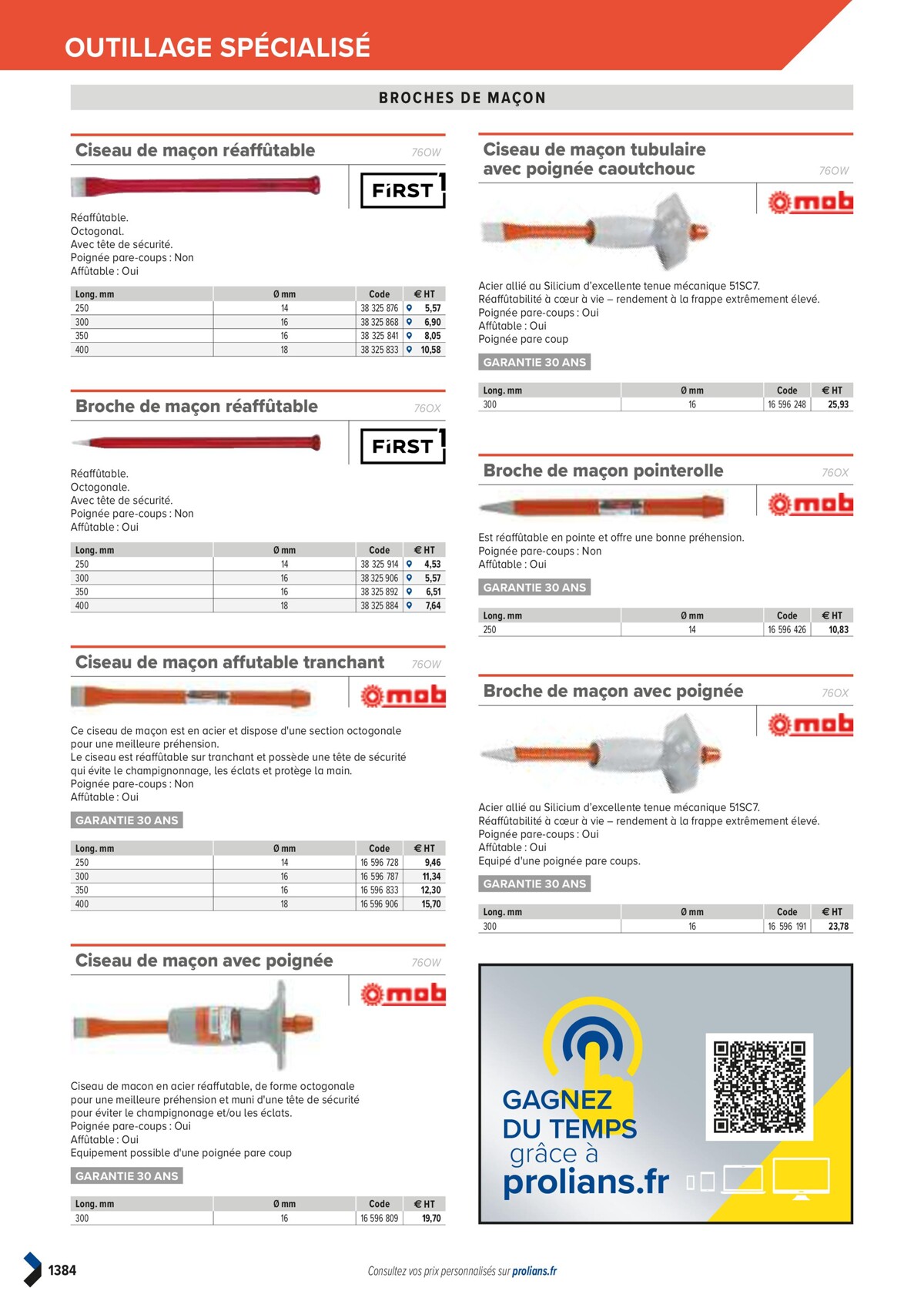 Catalogue PRO&DISPO L'OFFRE 100% STOCK DE PROLIANS, page 01386