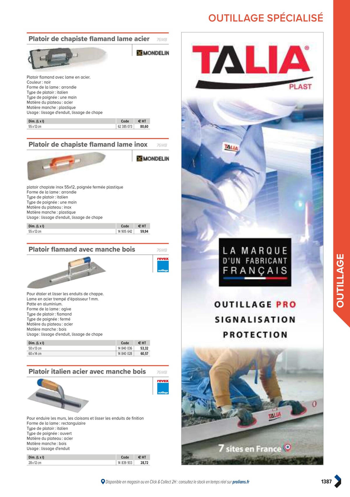 Catalogue PRO&DISPO L'OFFRE 100% STOCK DE PROLIANS, page 01389