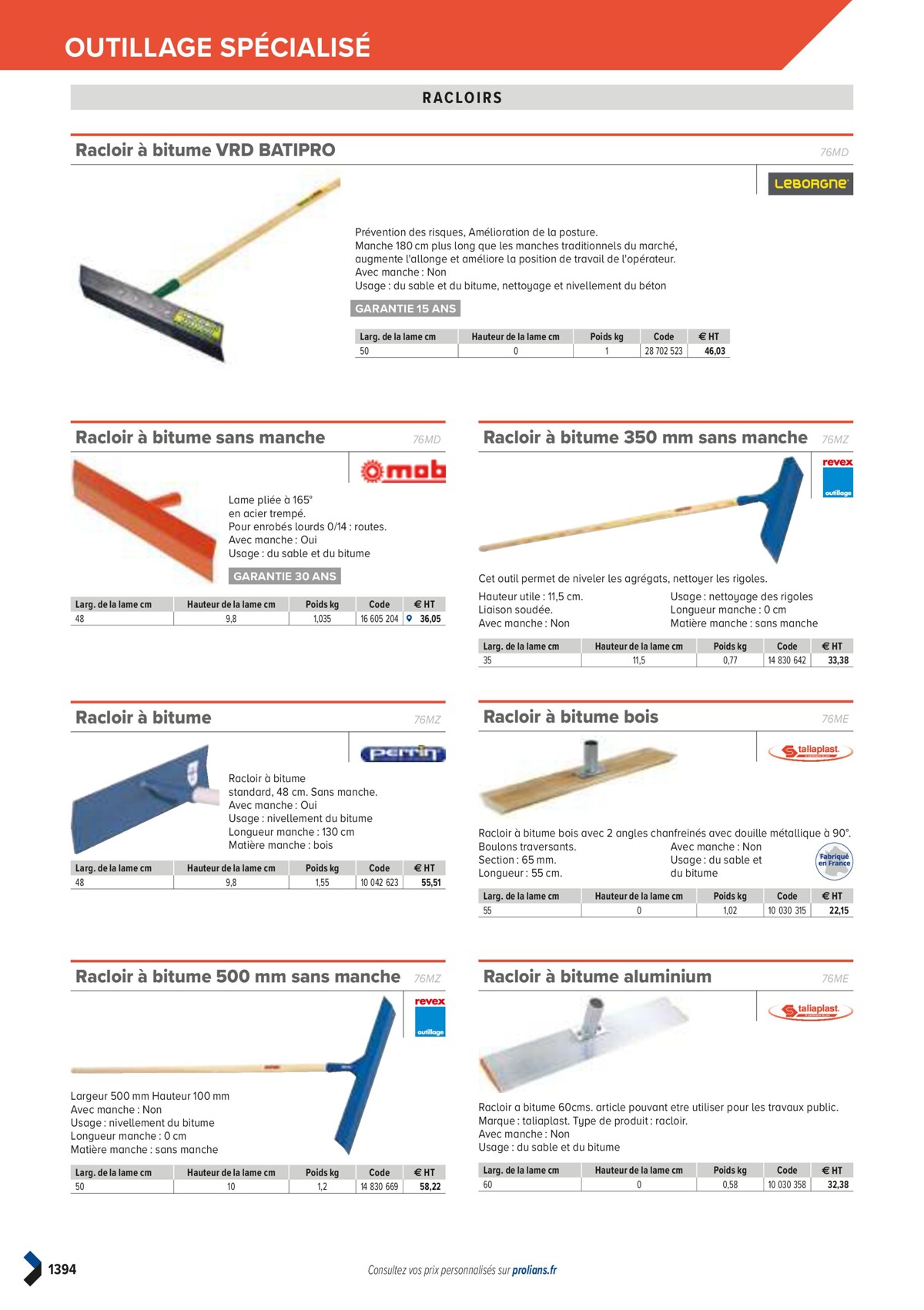 Catalogue PRO&DISPO L'OFFRE 100% STOCK DE PROLIANS, page 01396