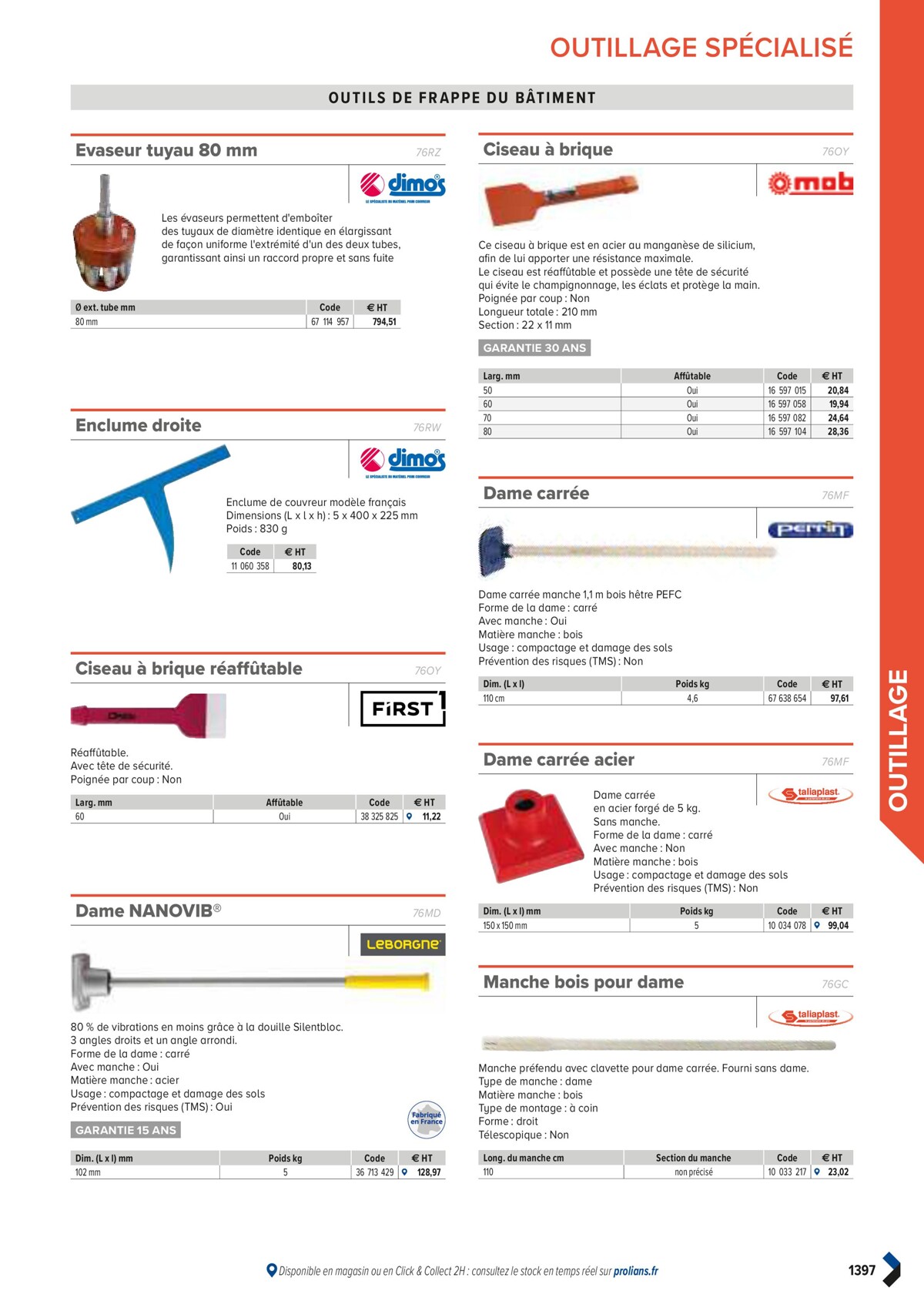 Catalogue PRO&DISPO L'OFFRE 100% STOCK DE PROLIANS, page 01399