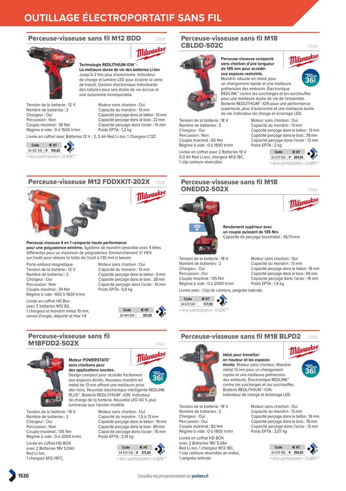 Catalogue PRO&DISPO L'OFFRE 100% STOCK DE PROLIANS, page 01532