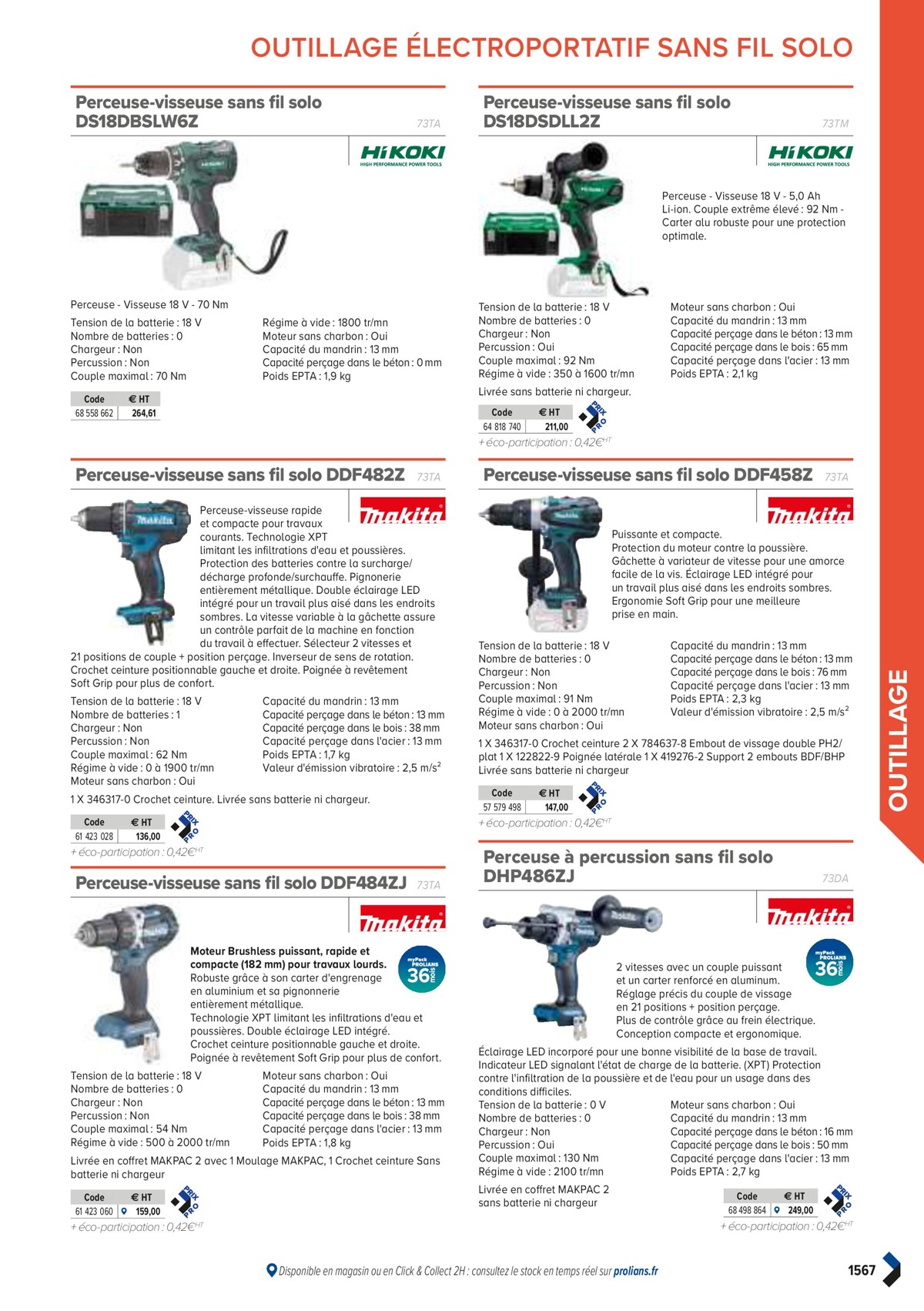 Catalogue PRO&DISPO L'OFFRE 100% STOCK DE PROLIANS, page 01569