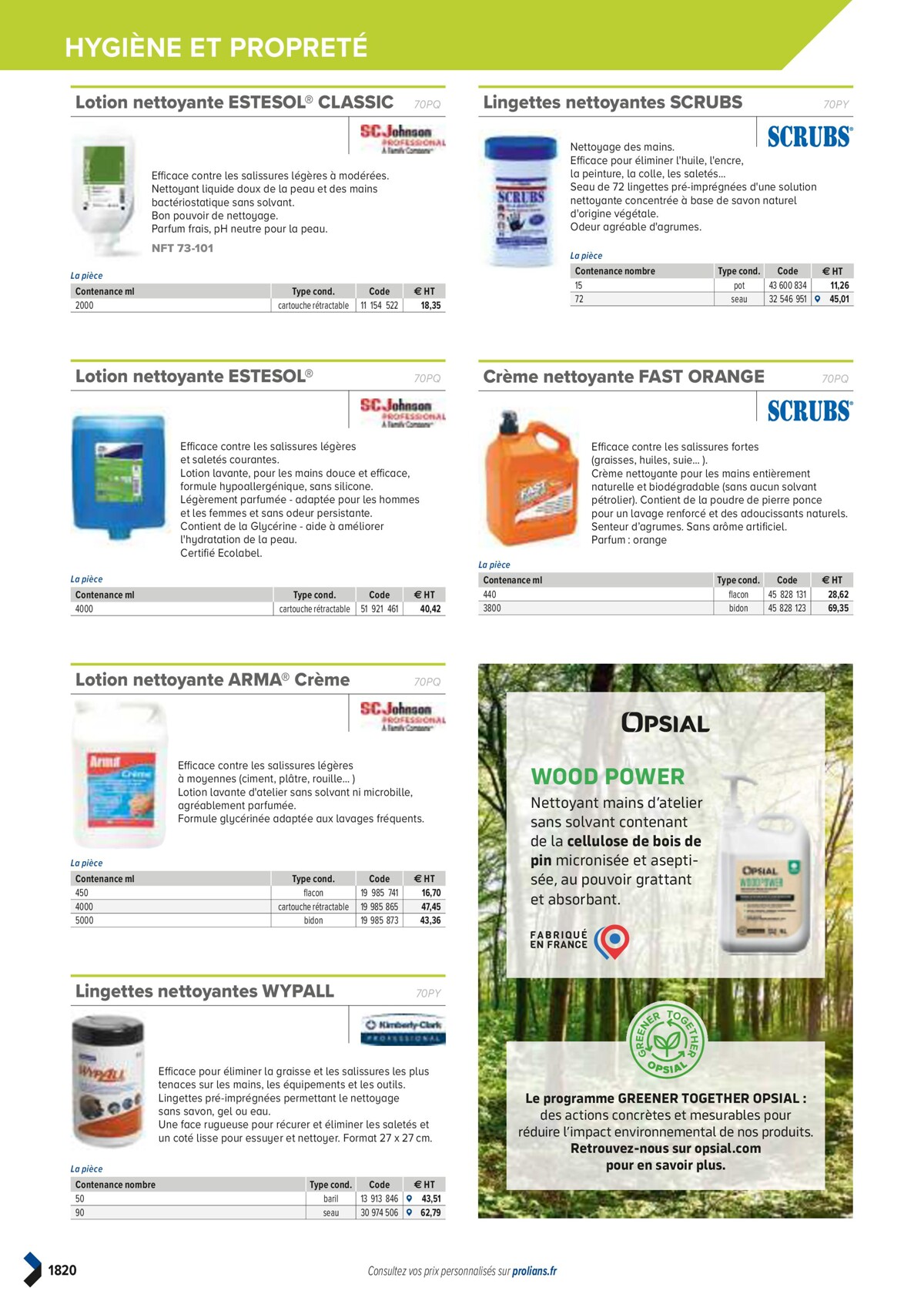 Catalogue PRO&DISPO L'OFFRE 100% STOCK DE PROLIANS, page 01822