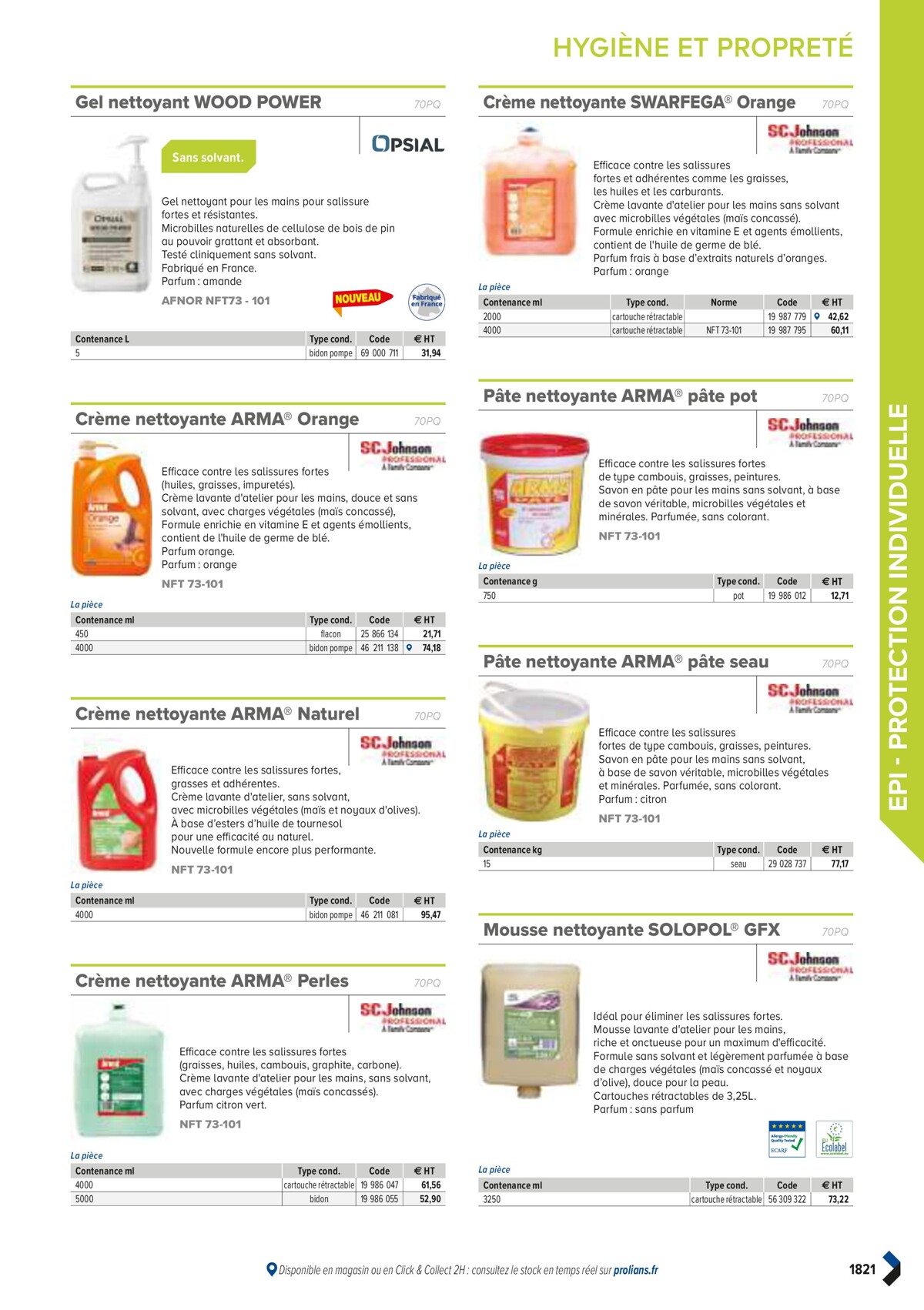 Catalogue PRO&DISPO L'OFFRE 100% STOCK DE PROLIANS, page 01823