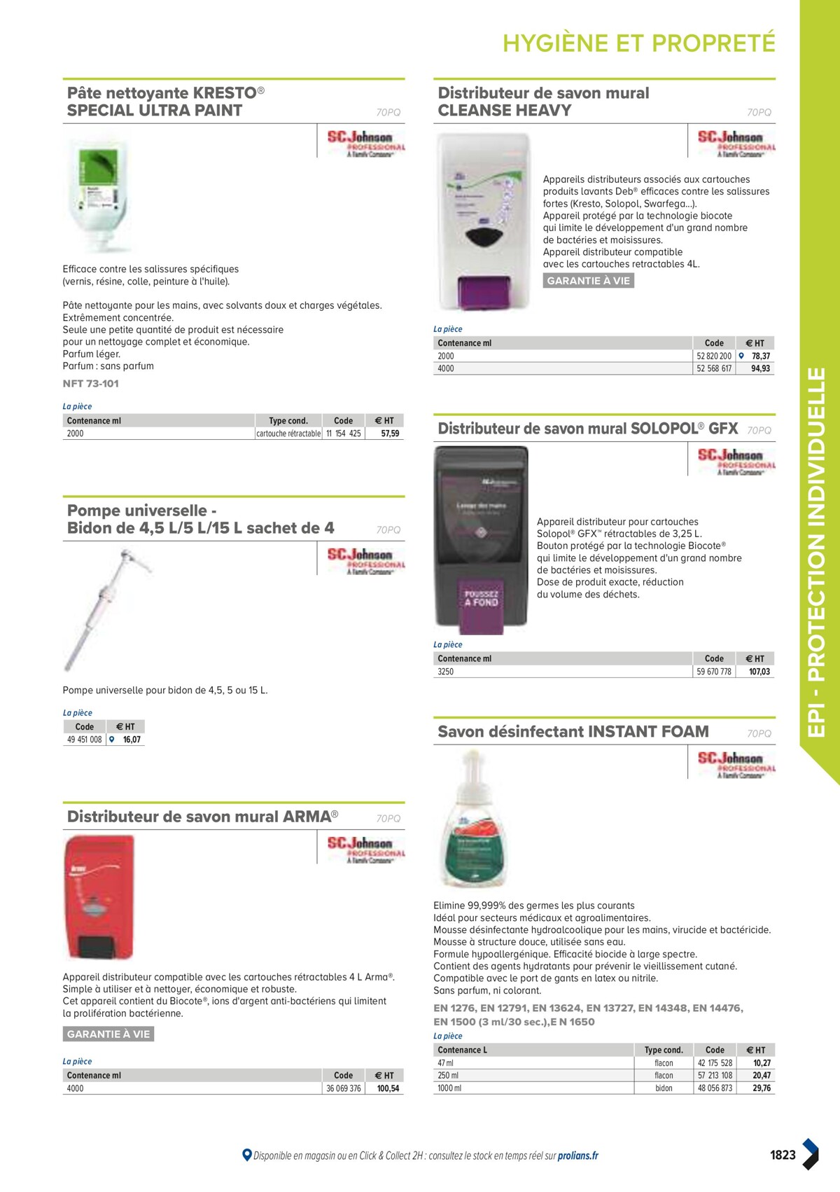 Catalogue PRO&DISPO L'OFFRE 100% STOCK DE PROLIANS, page 01825