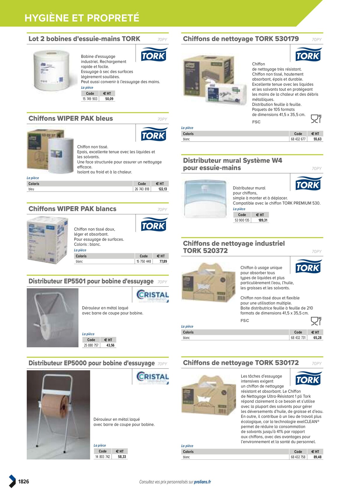 Catalogue PRO&DISPO L'OFFRE 100% STOCK DE PROLIANS, page 01828