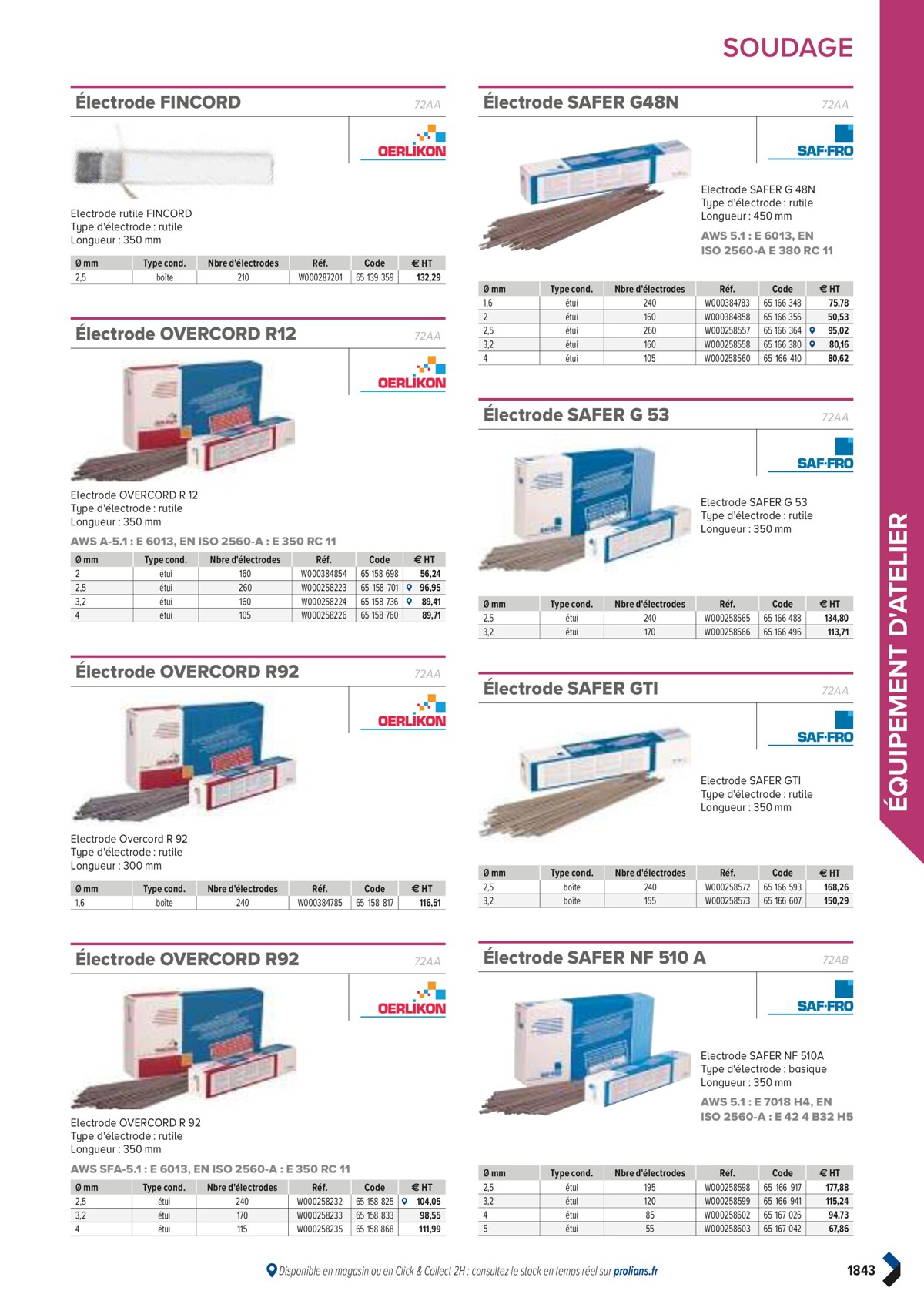 Catalogue PRO&DISPO L'OFFRE 100% STOCK DE PROLIANS, page 01845