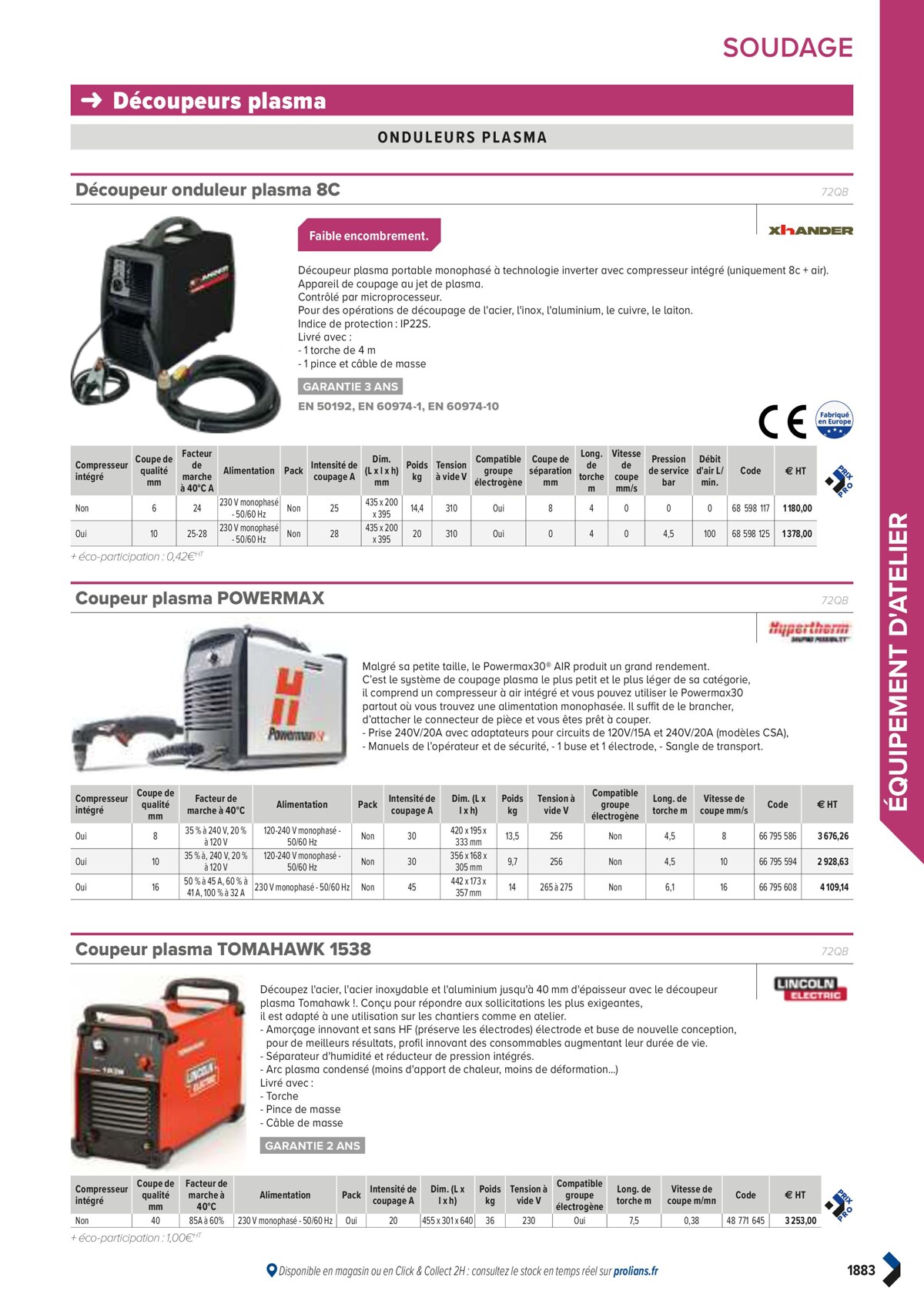 Catalogue PRO&DISPO L'OFFRE 100% STOCK DE PROLIANS, page 01885