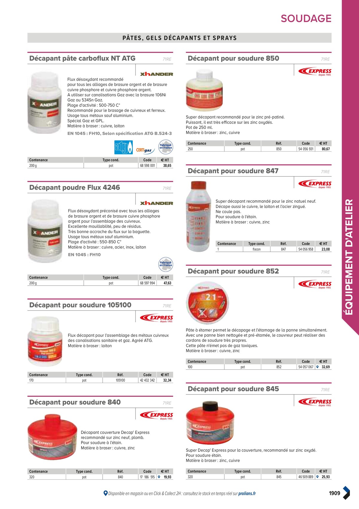 Catalogue PRO&DISPO L'OFFRE 100% STOCK DE PROLIANS, page 01911