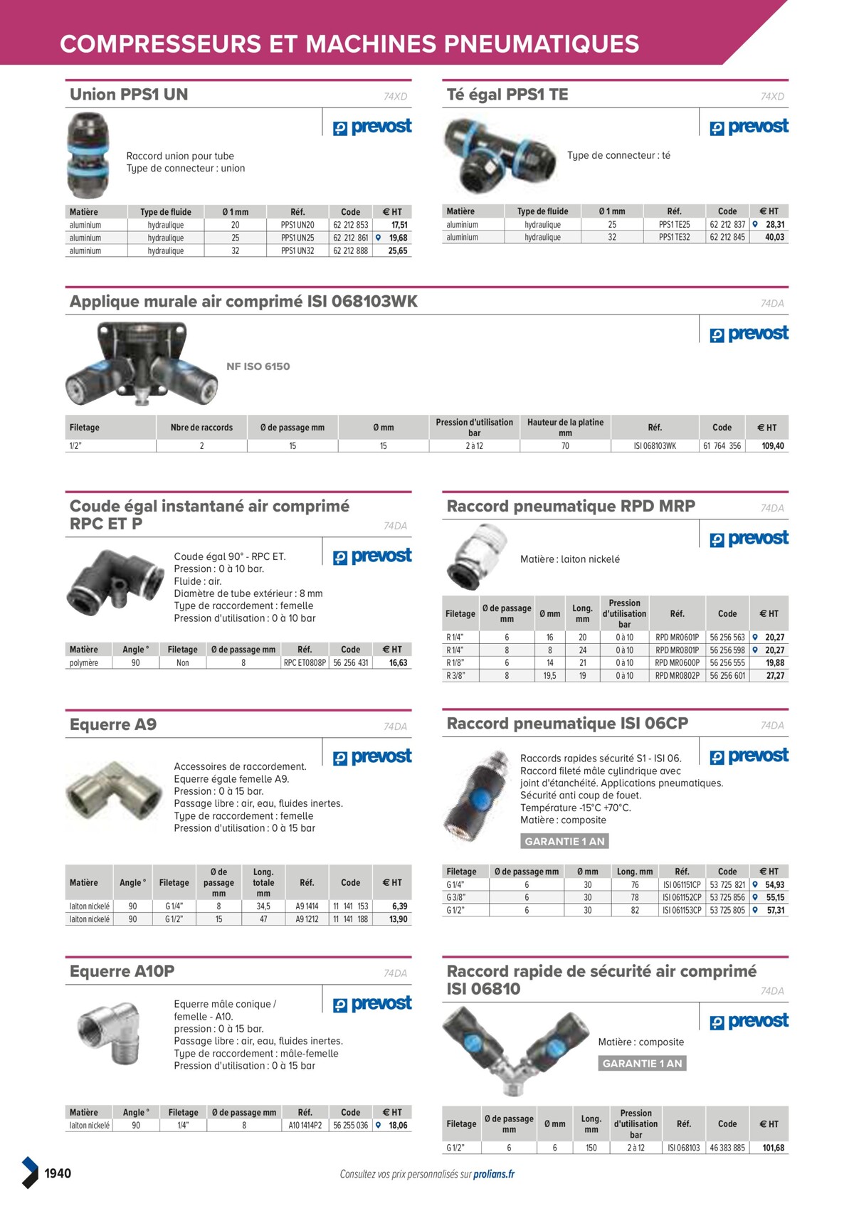 Catalogue PRO&DISPO L'OFFRE 100% STOCK DE PROLIANS, page 01942