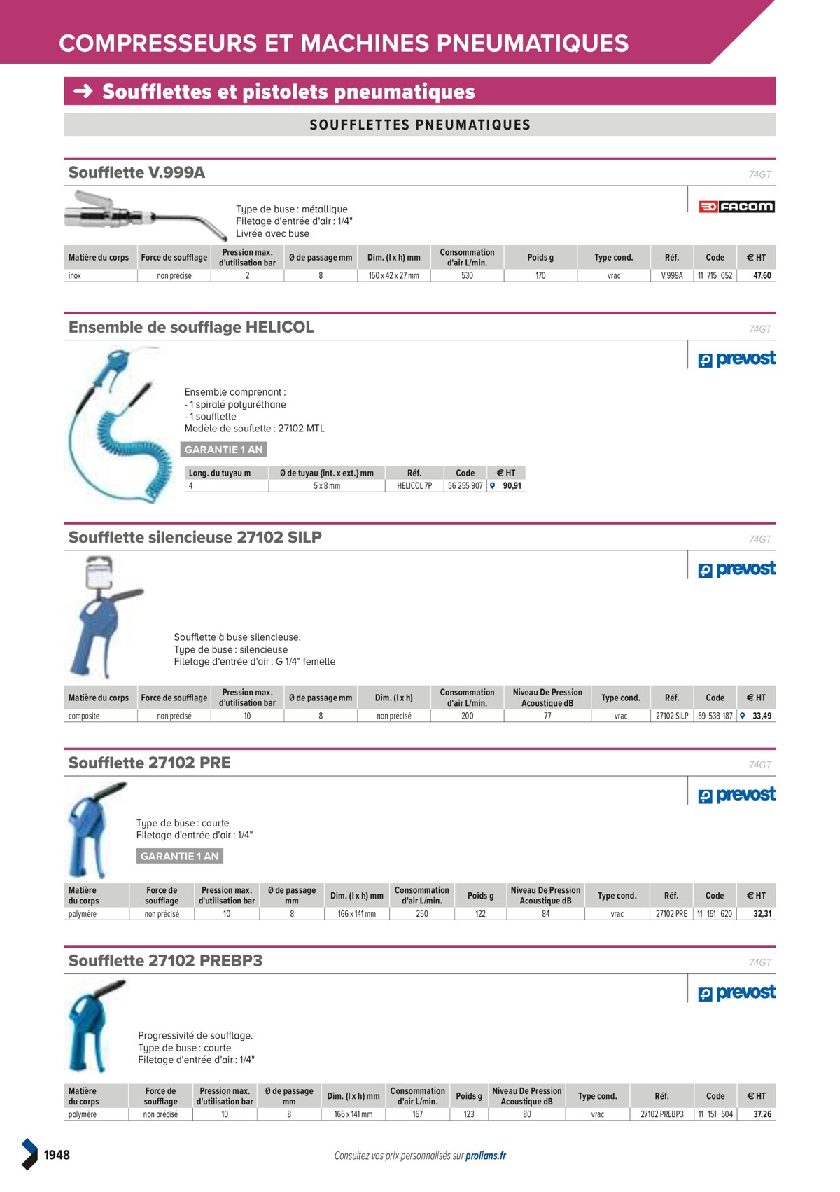 Catalogue PRO&DISPO L'OFFRE 100% STOCK DE PROLIANS, page 01950