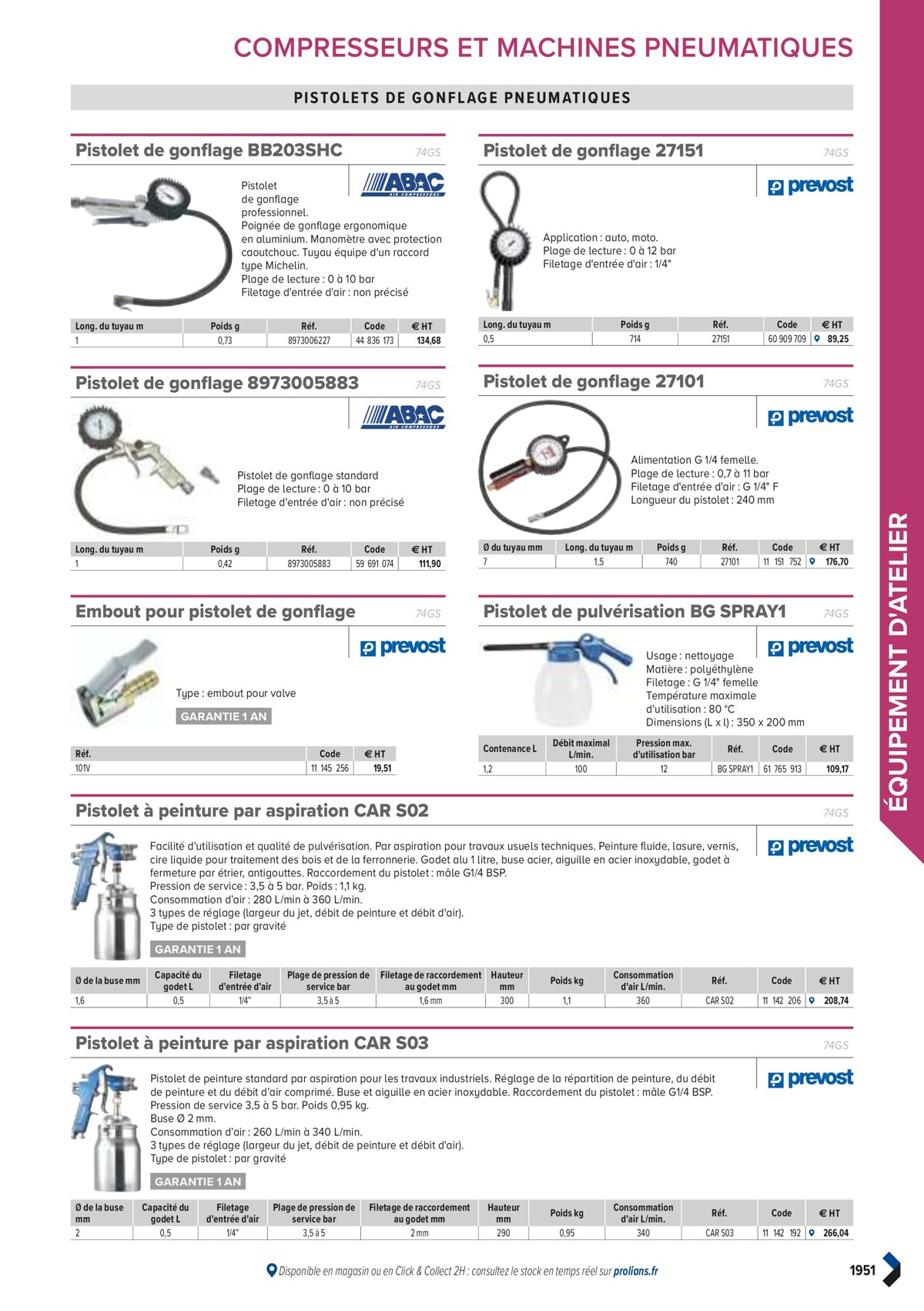 Catalogue PRO&DISPO L'OFFRE 100% STOCK DE PROLIANS, page 01953